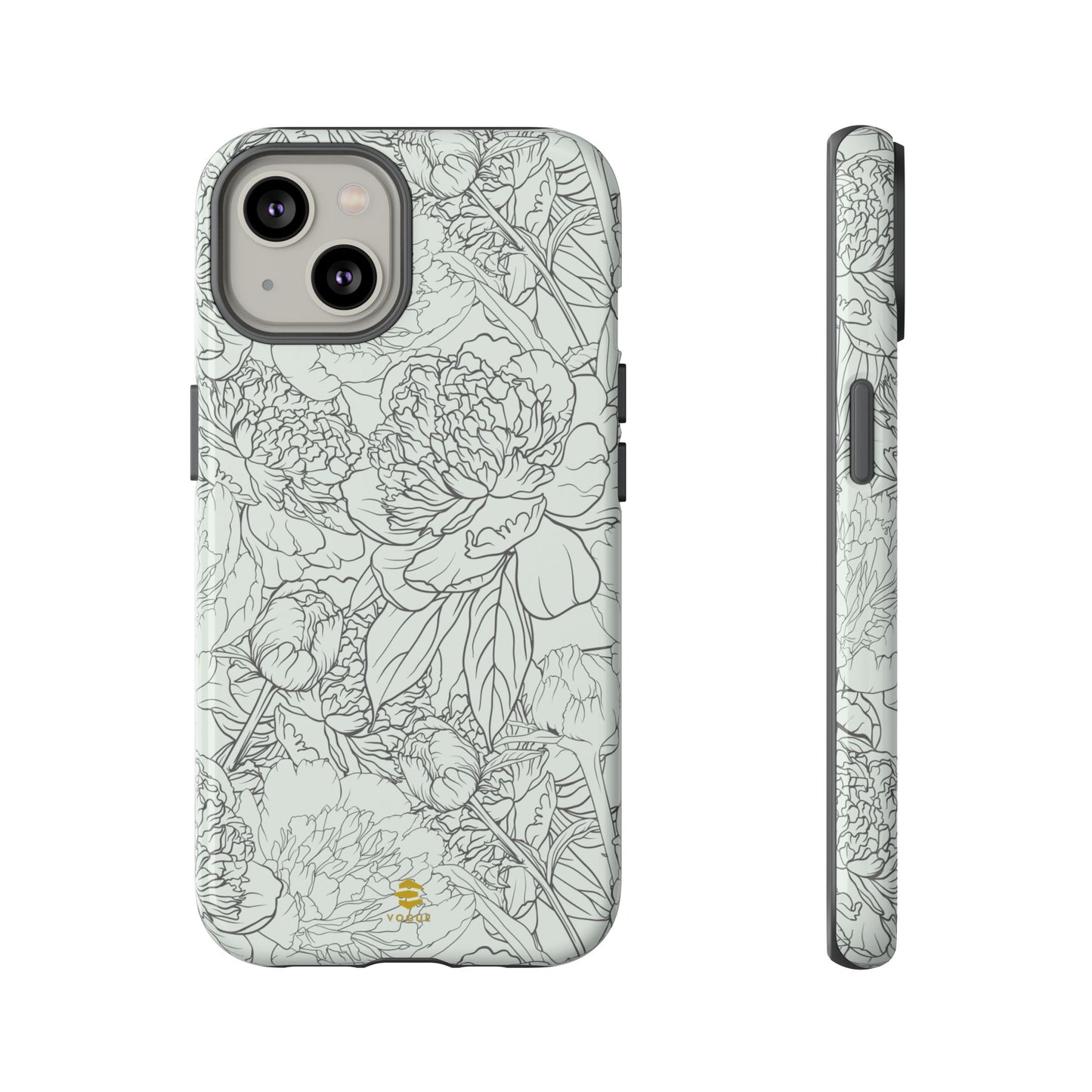 Sage Peony Garden iPhone Case