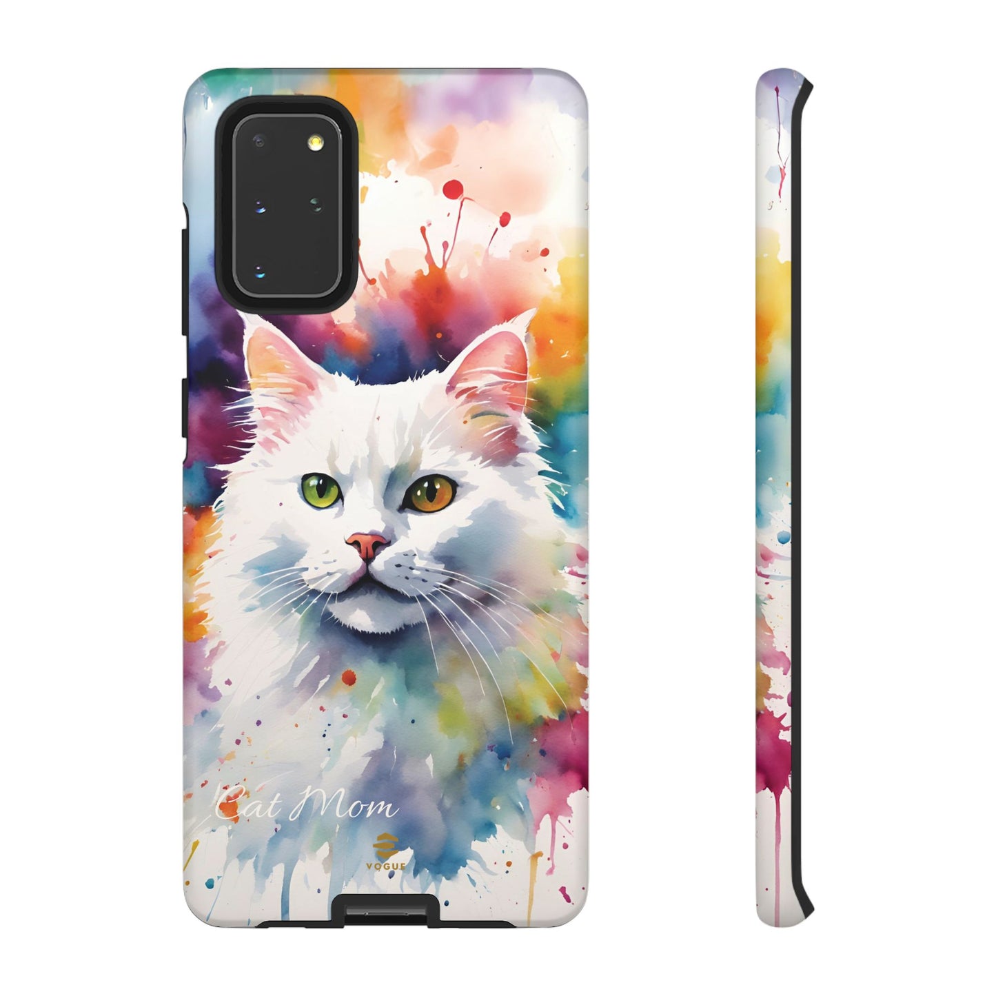 Custom White Cat Samsung Galaxy Tough Phone Case