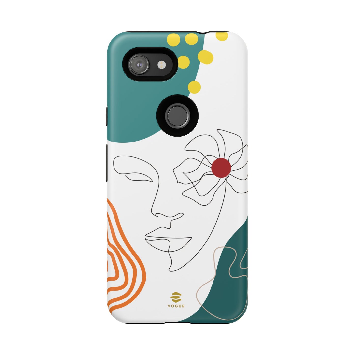 Women face Line Art Phone Case Google