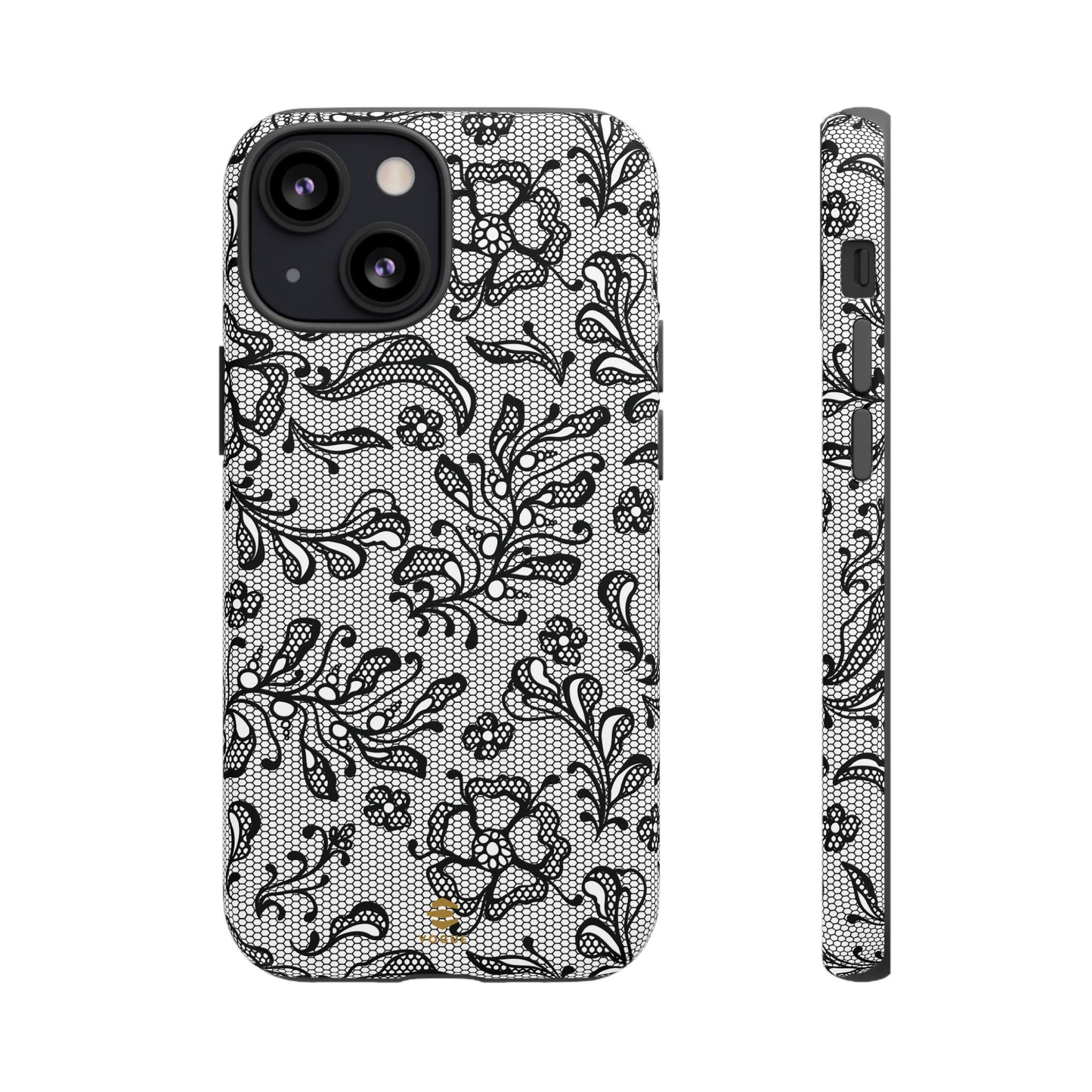 Funda para iPhone con encaje negro