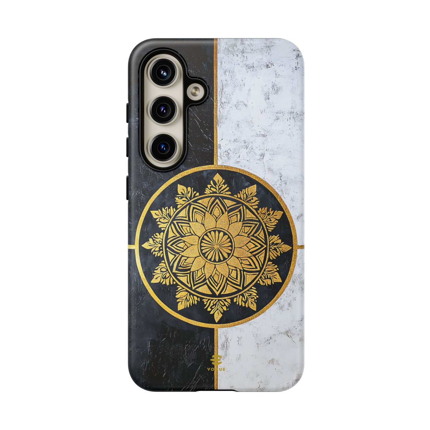 Funda para Samsung con diseño de mandala dorado