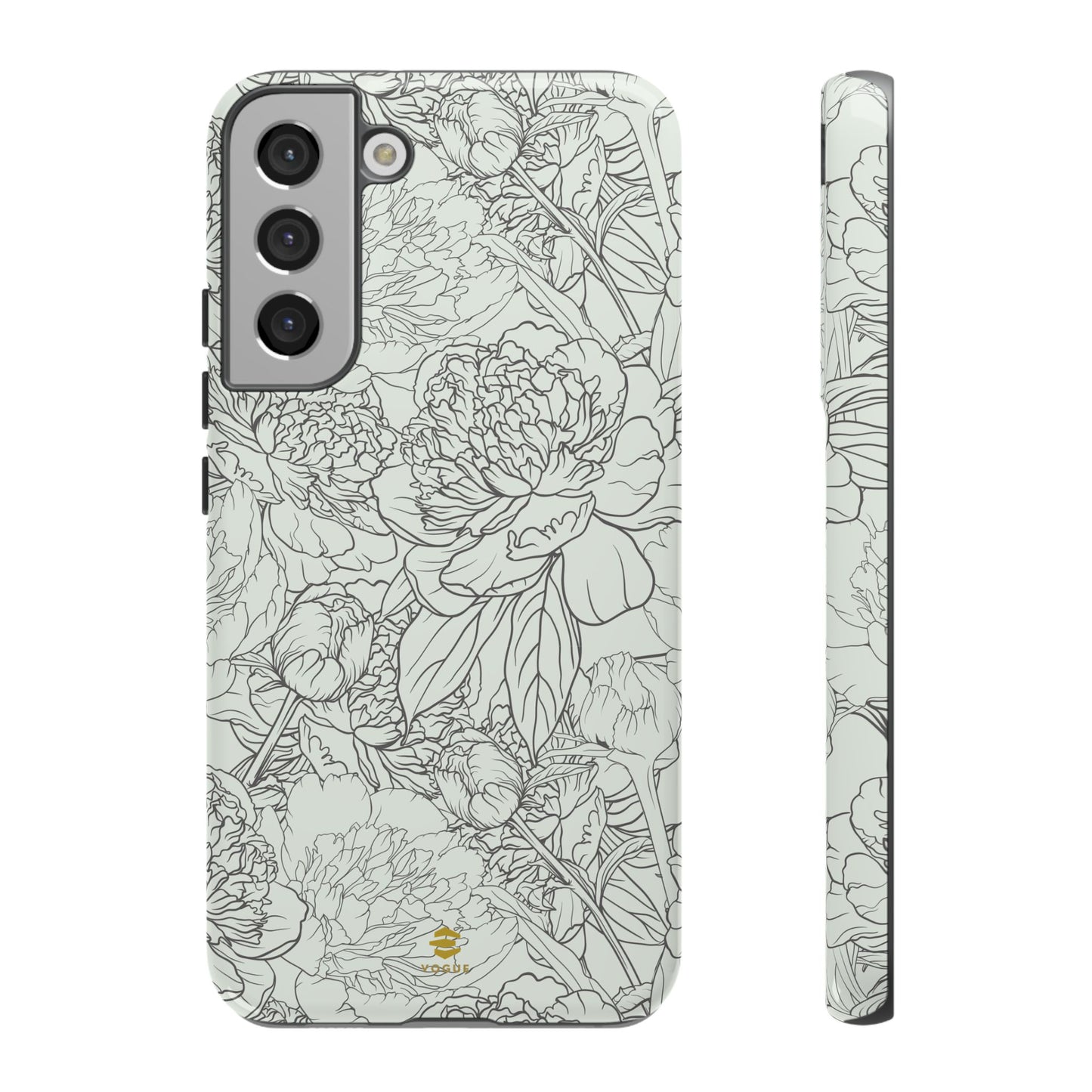 Funda para Samsung con diseño de peonías y salvia