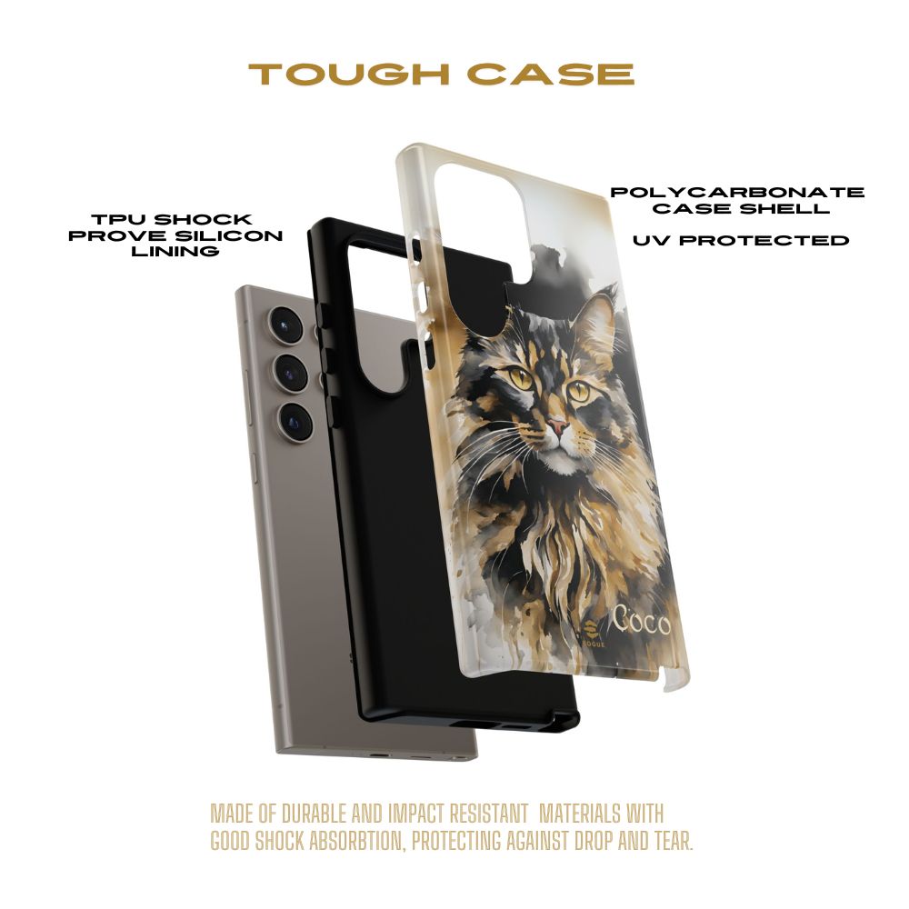 Custom Meow Cat Samsung Galaxy Tough Phone Case