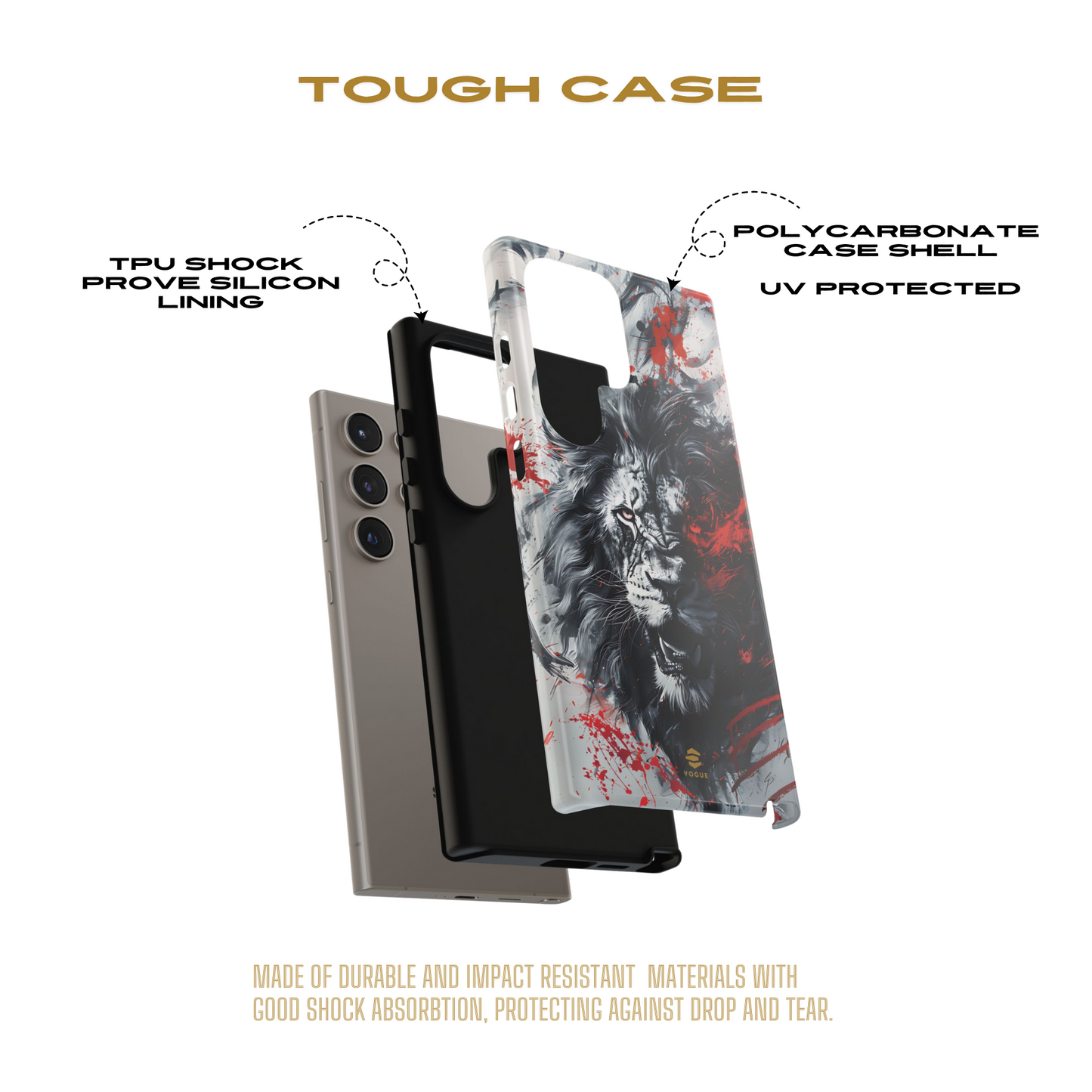 Lion Roaring Art Samsung Tough Case