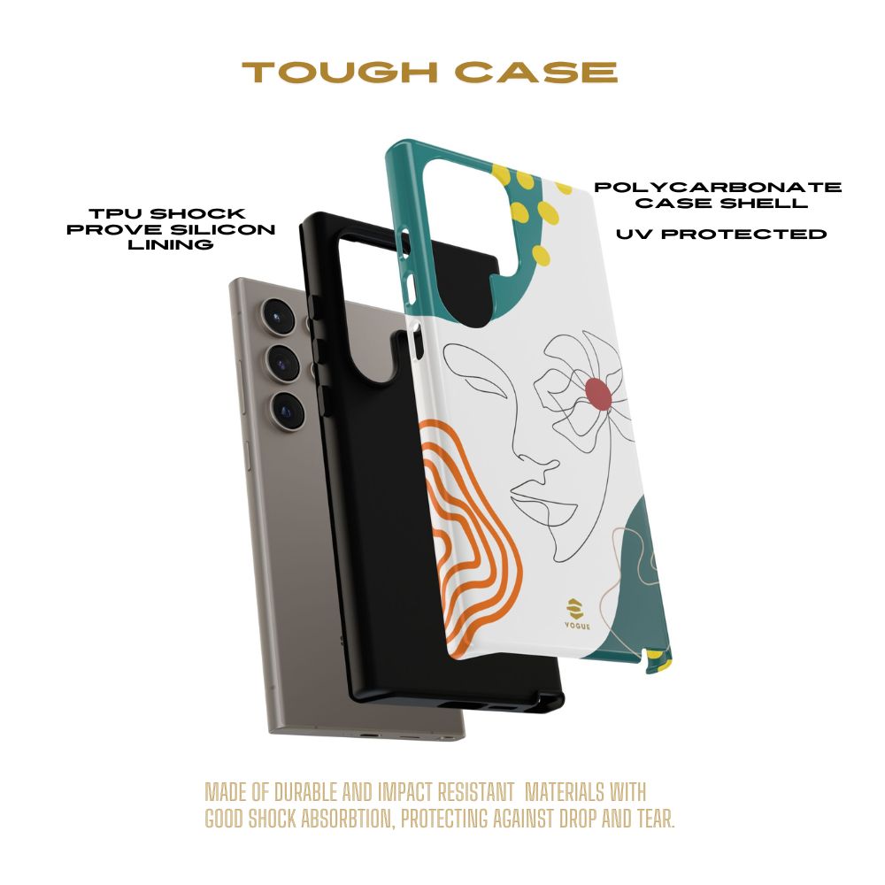 Women Face Line Art Phone Case Samsung