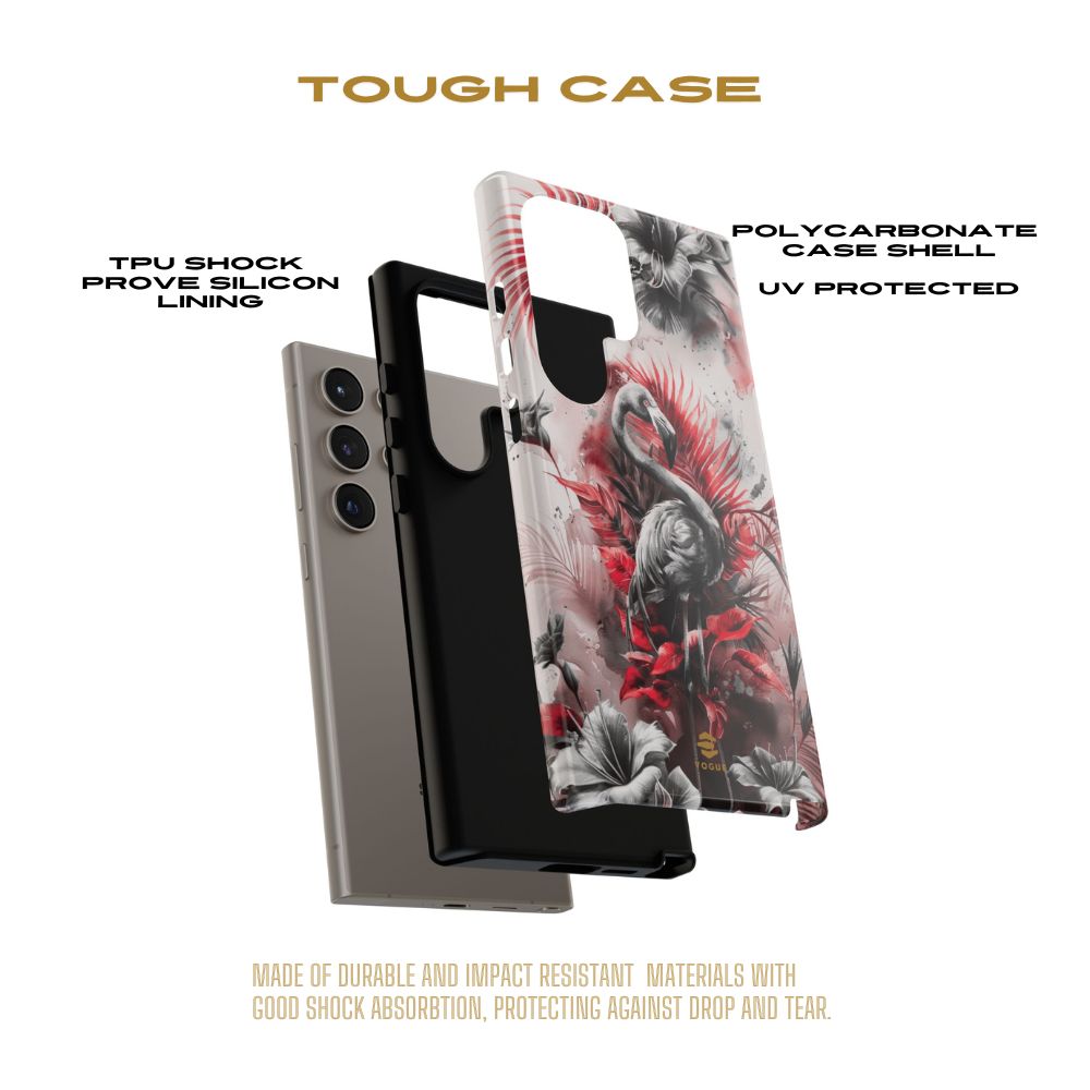 Flamingo Tropical Design Tough Phone Case Samsung