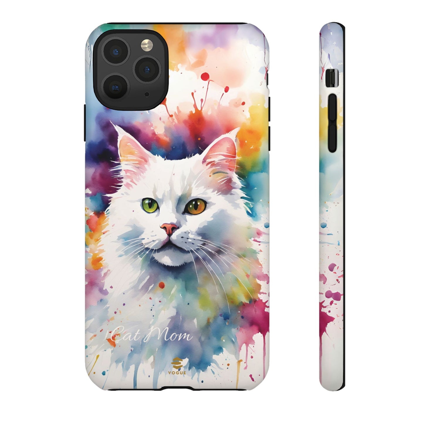Custom White Cat iPhone Tough Case