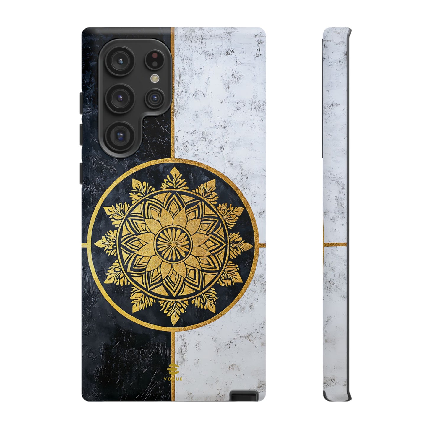Funda para Samsung con diseño de mandala dorado