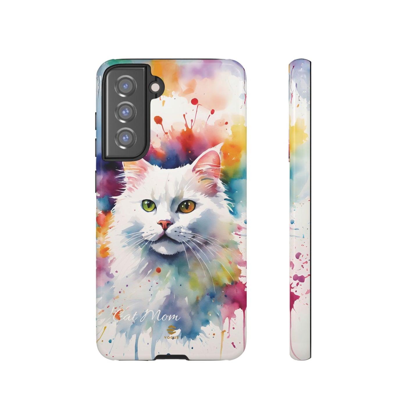 Custom White Cat Samsung Galaxy Tough Phone Case