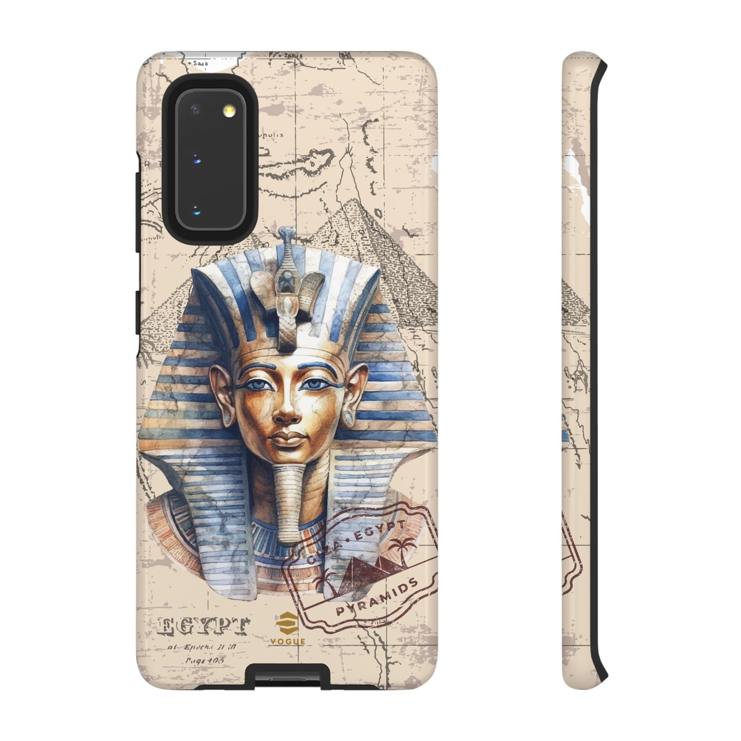 Funda para teléfono Samsung Galaxy con diseño de faraón egipcio
