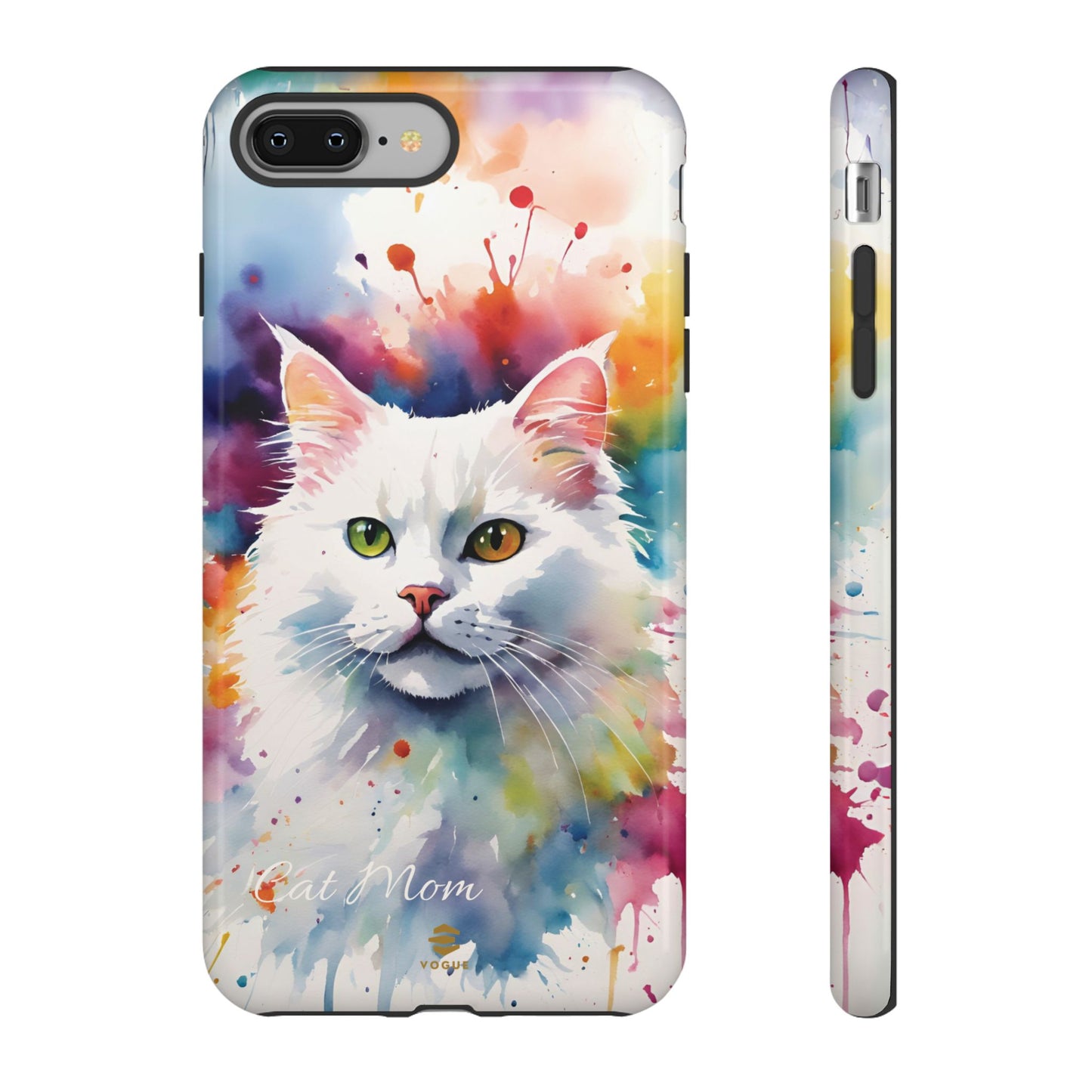Custom White Cat iPhone Tough Case