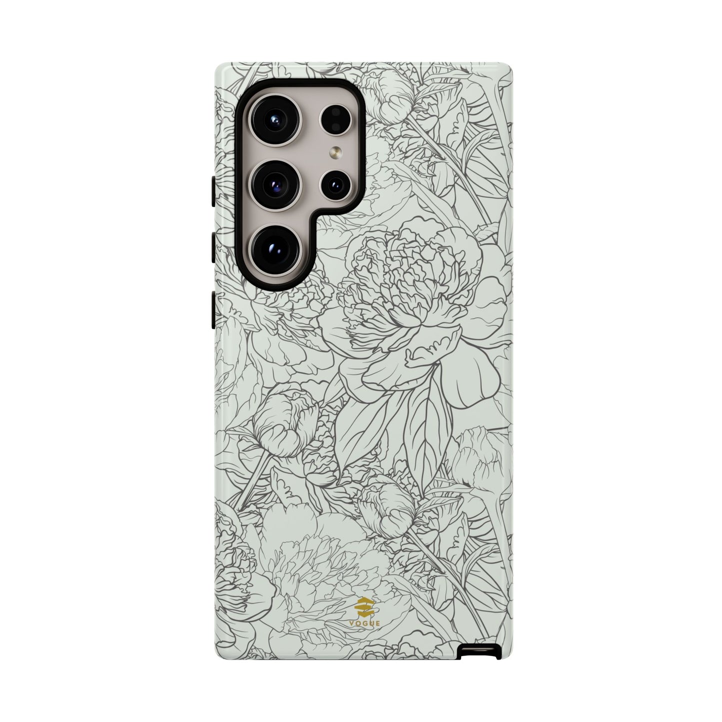 Funda para Samsung con diseño de peonías y salvia