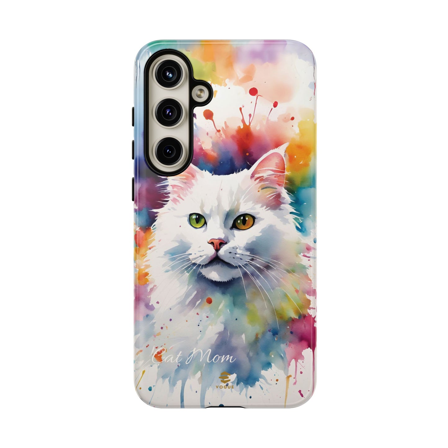 Custom White Cat Samsung Galaxy Tough Phone Case