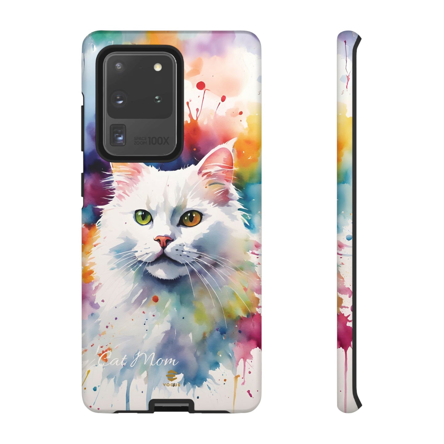 Custom White Cat Samsung Galaxy Tough Phone Case