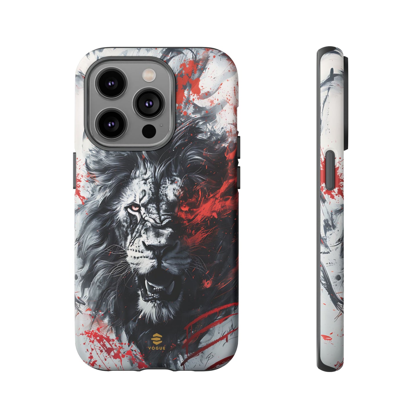 Funda para iPhone con diseño de león rugiente