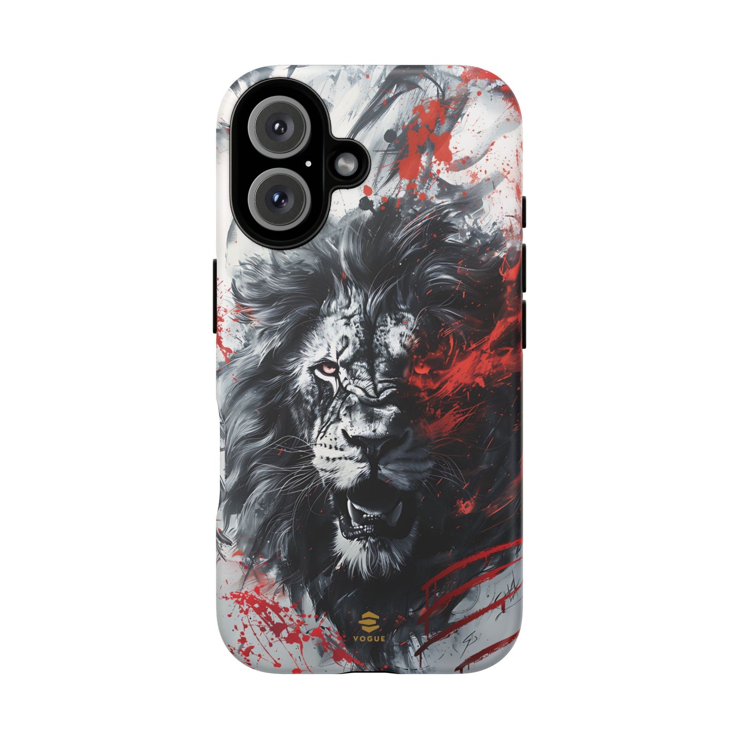 Funda para iPhone con diseño de león rugiente