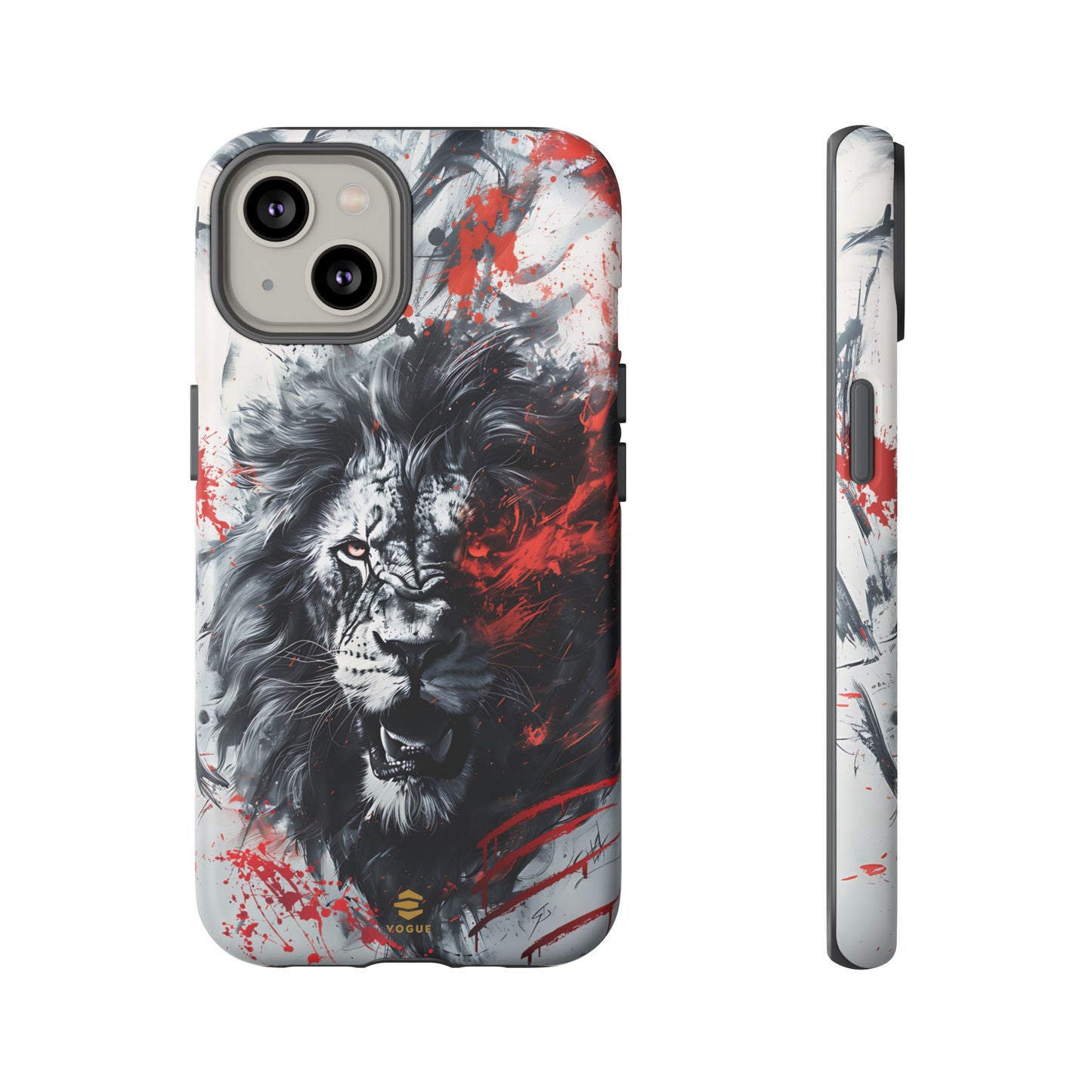 Funda para iPhone con diseño de león rugiente