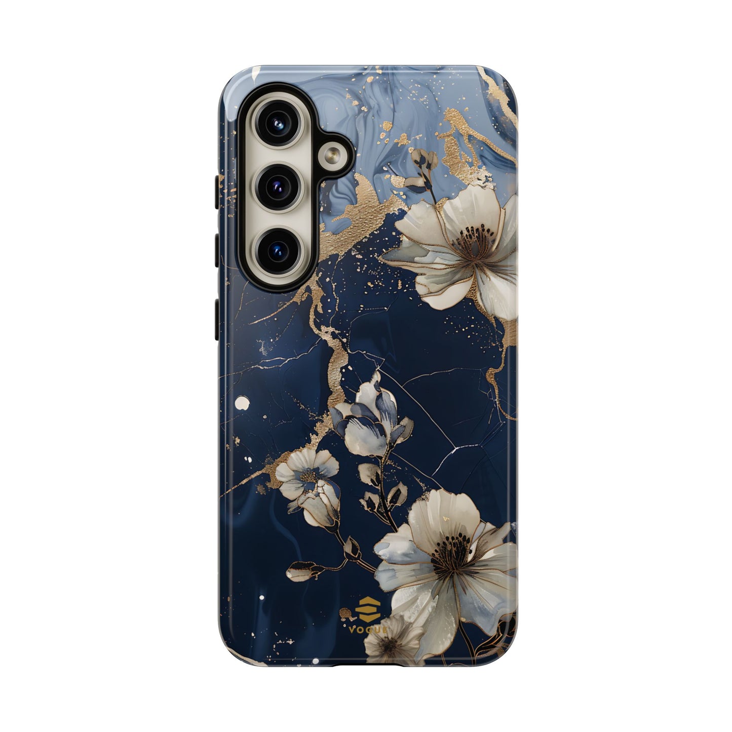 Funda Samsung con diseño floral de mármol