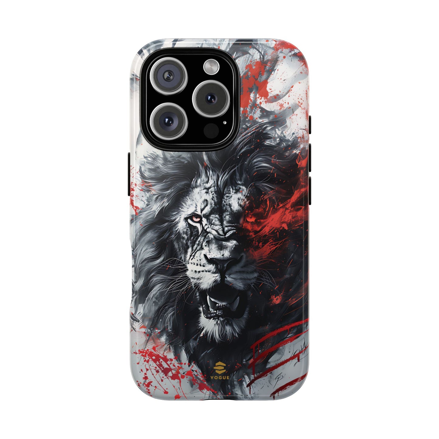 Funda para iPhone con diseño de león rugiente