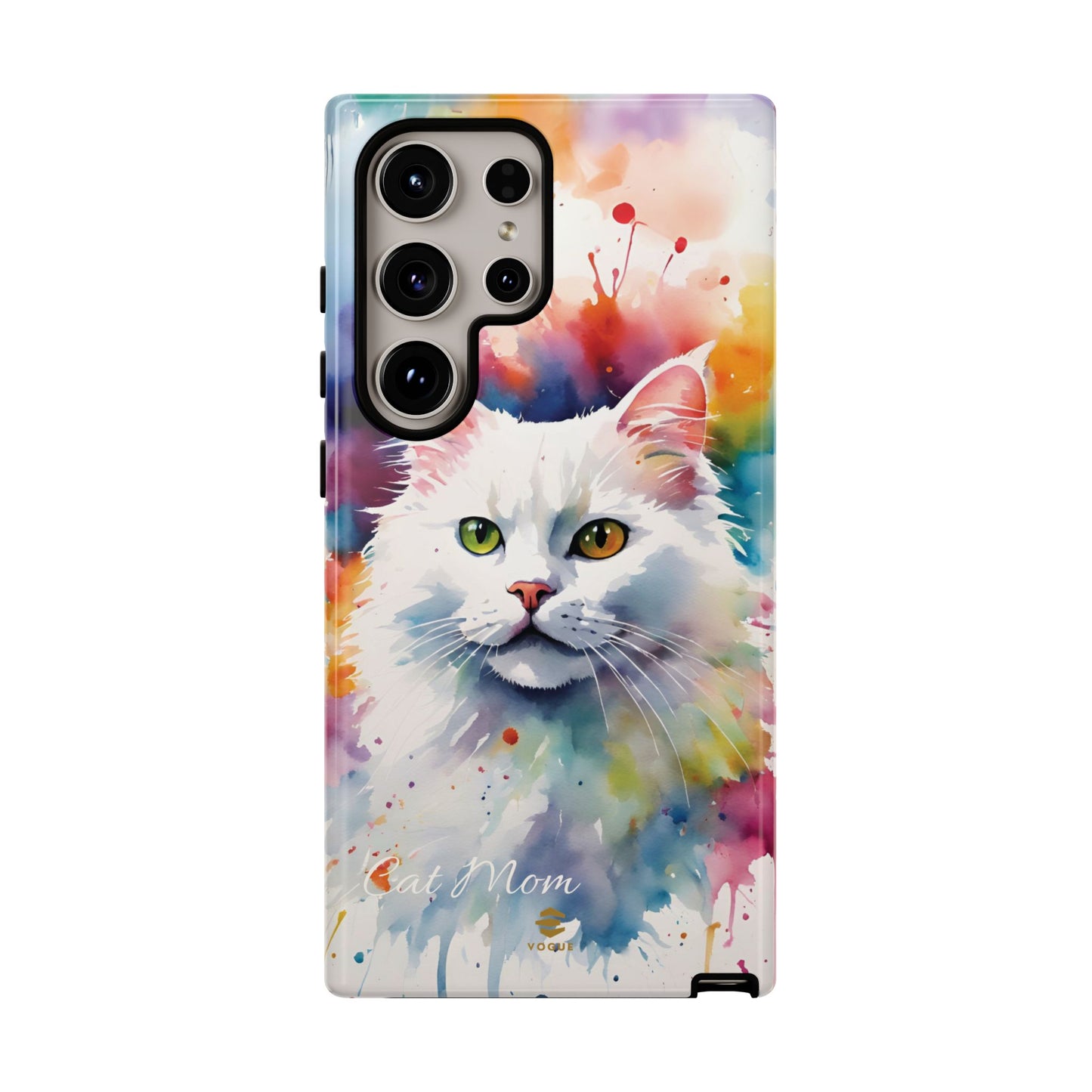 Custom White Cat Samsung Galaxy Tough Phone Case