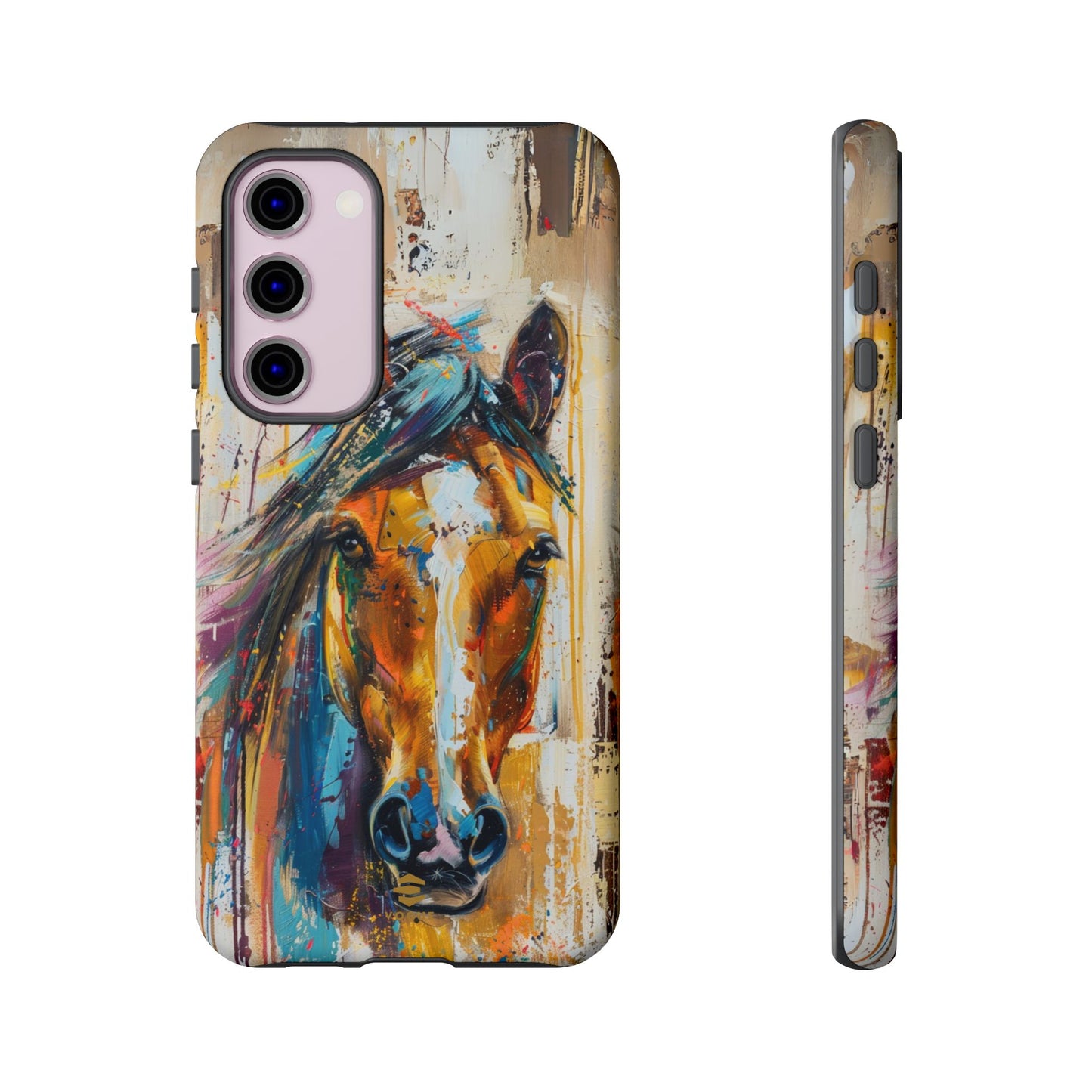 Horse Art Phone Case - Samsung Galaxy - Tough Case - Brown