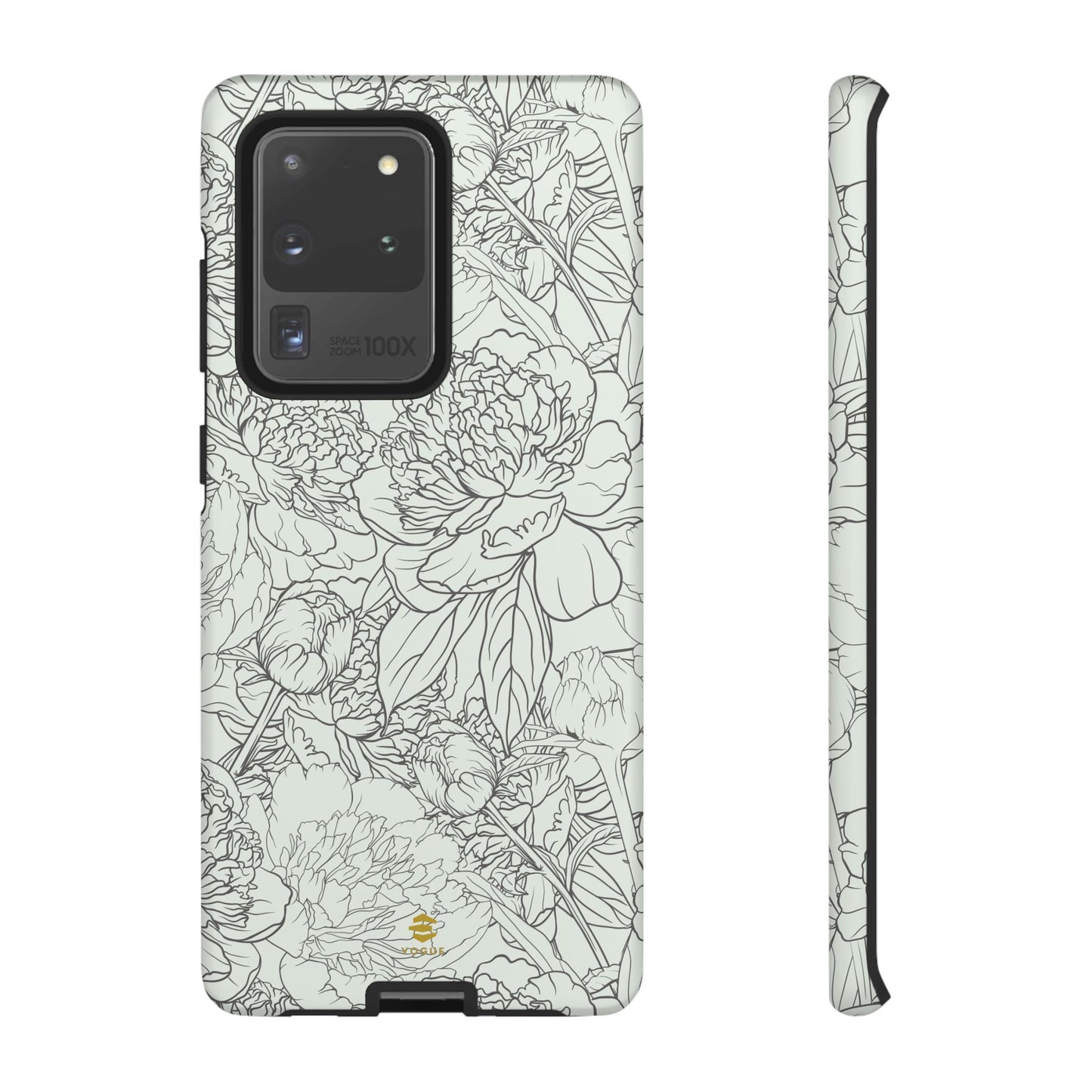Funda para Samsung con diseño de peonías y salvia