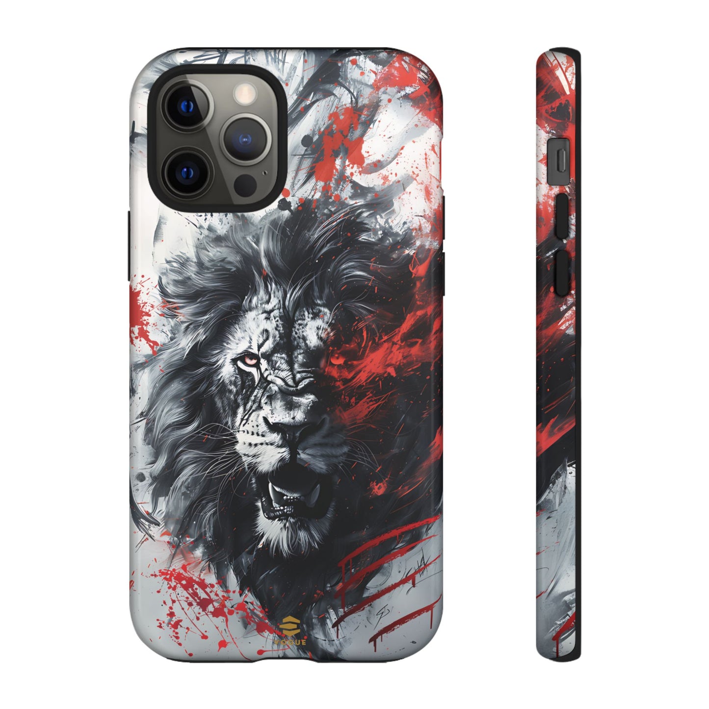 Funda para iPhone con diseño de león rugiente
