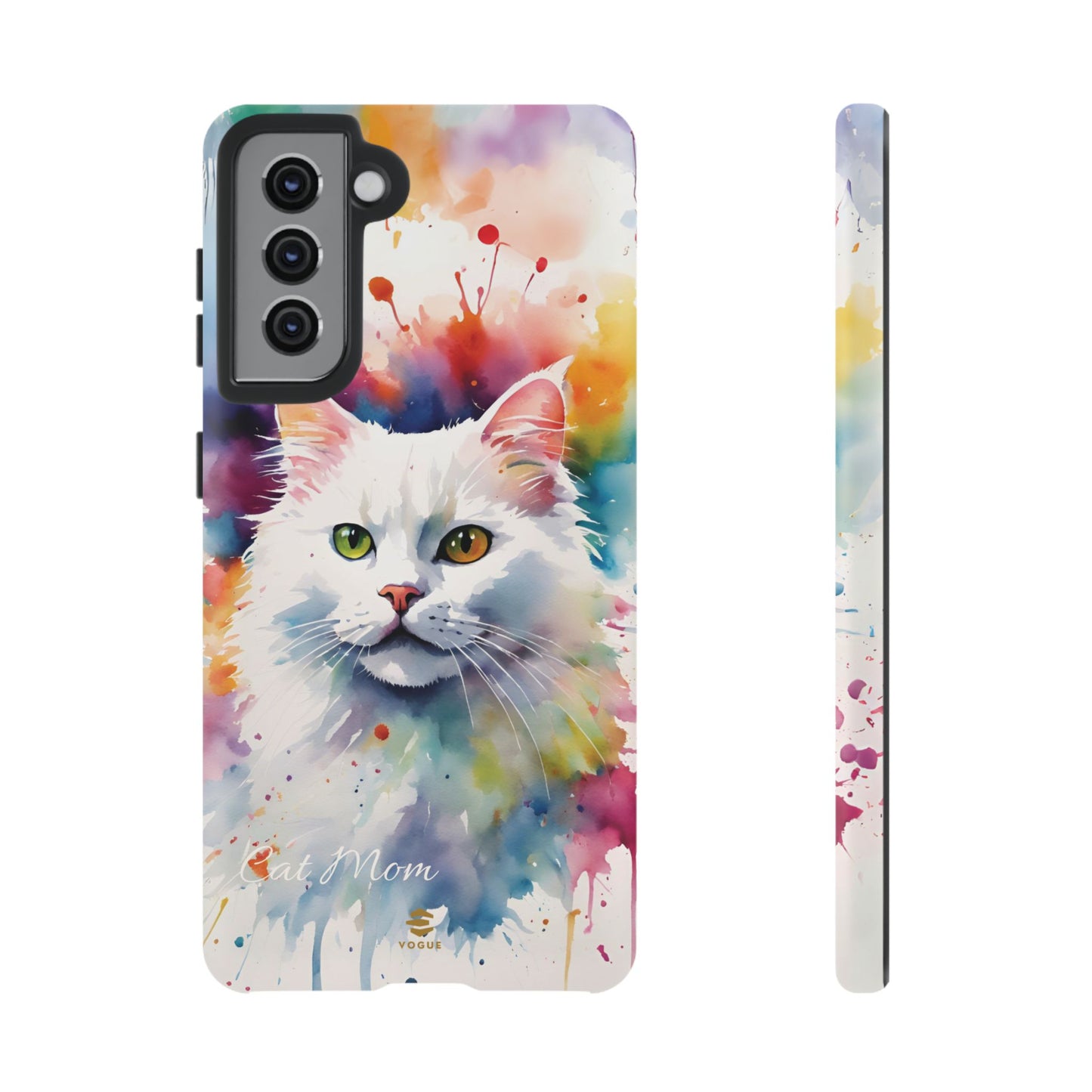 Custom White Cat Samsung Galaxy Tough Phone Case