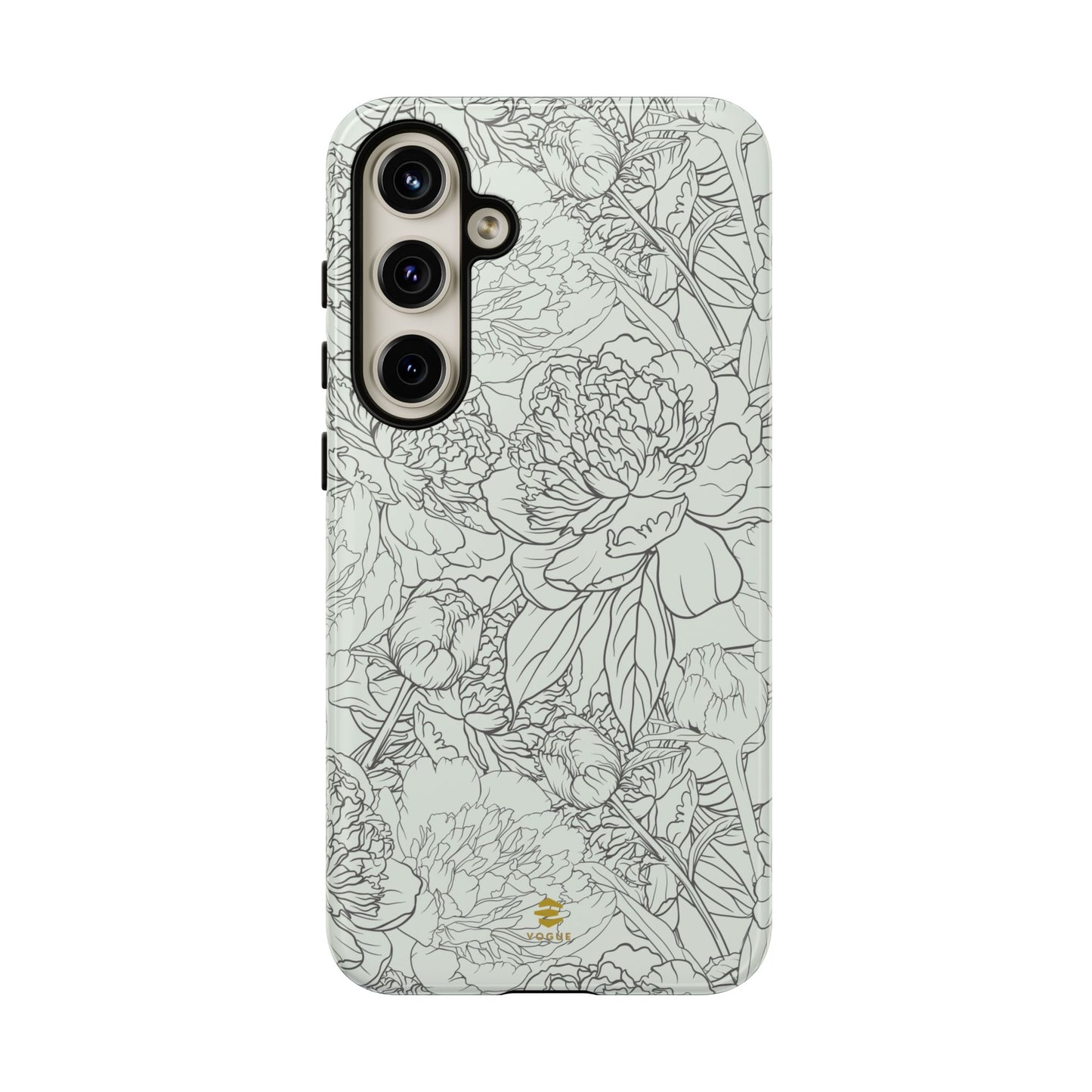 Funda para Samsung con diseño de peonías y salvia