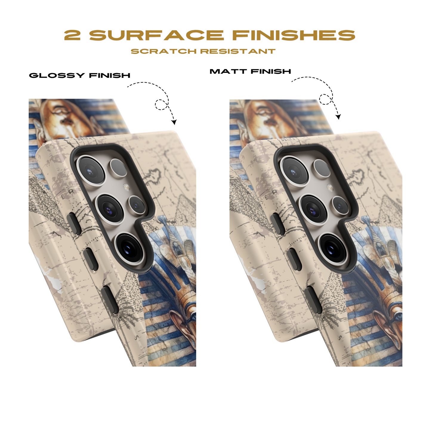 Funda para teléfono Samsung Galaxy con diseño de faraón egipcio