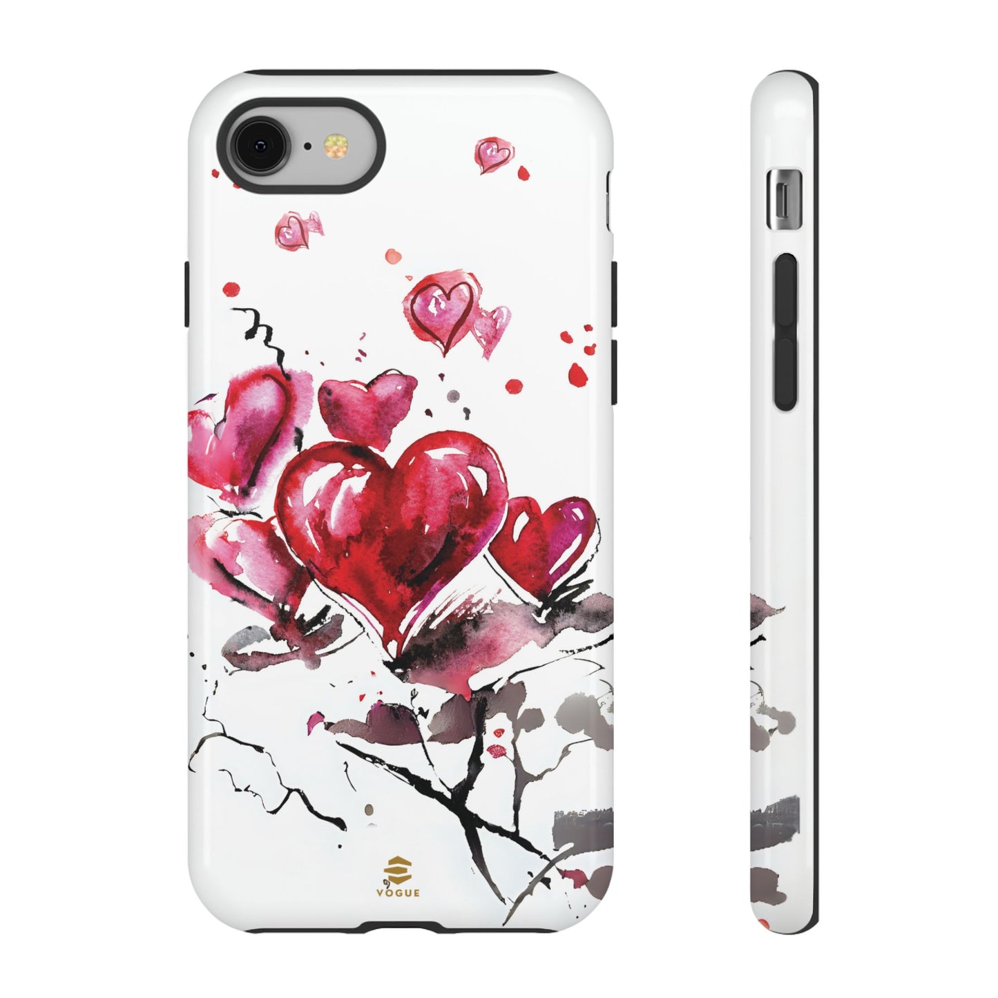 Abstract Hearts Art - iPhone Case, Love, Valentine's Day Gift for Her Protective tough Cover