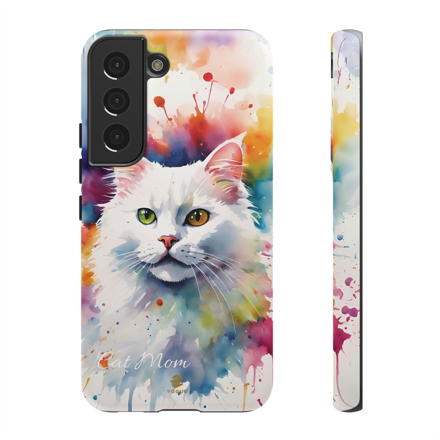 Custom White Cat Samsung Galaxy Tough Phone Case