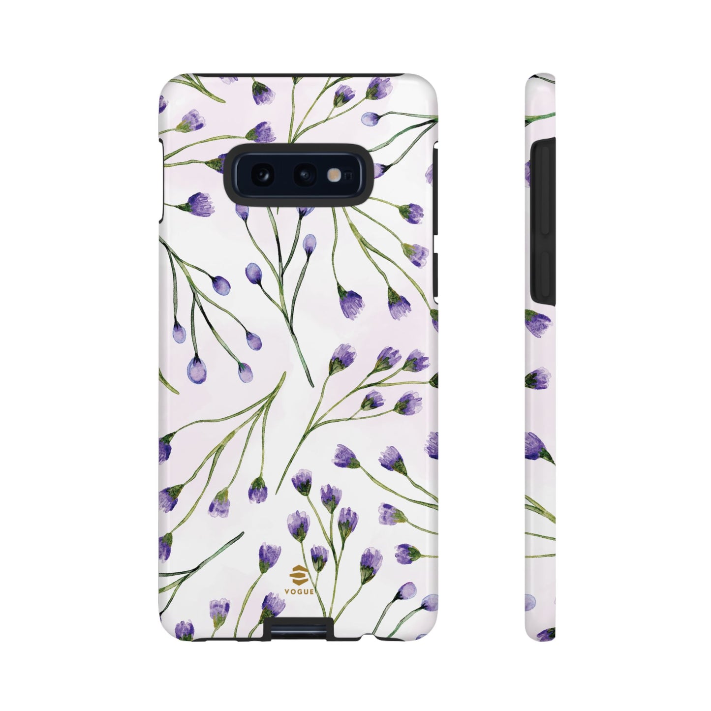 Funda para Samsung con diseño de flores de color lila