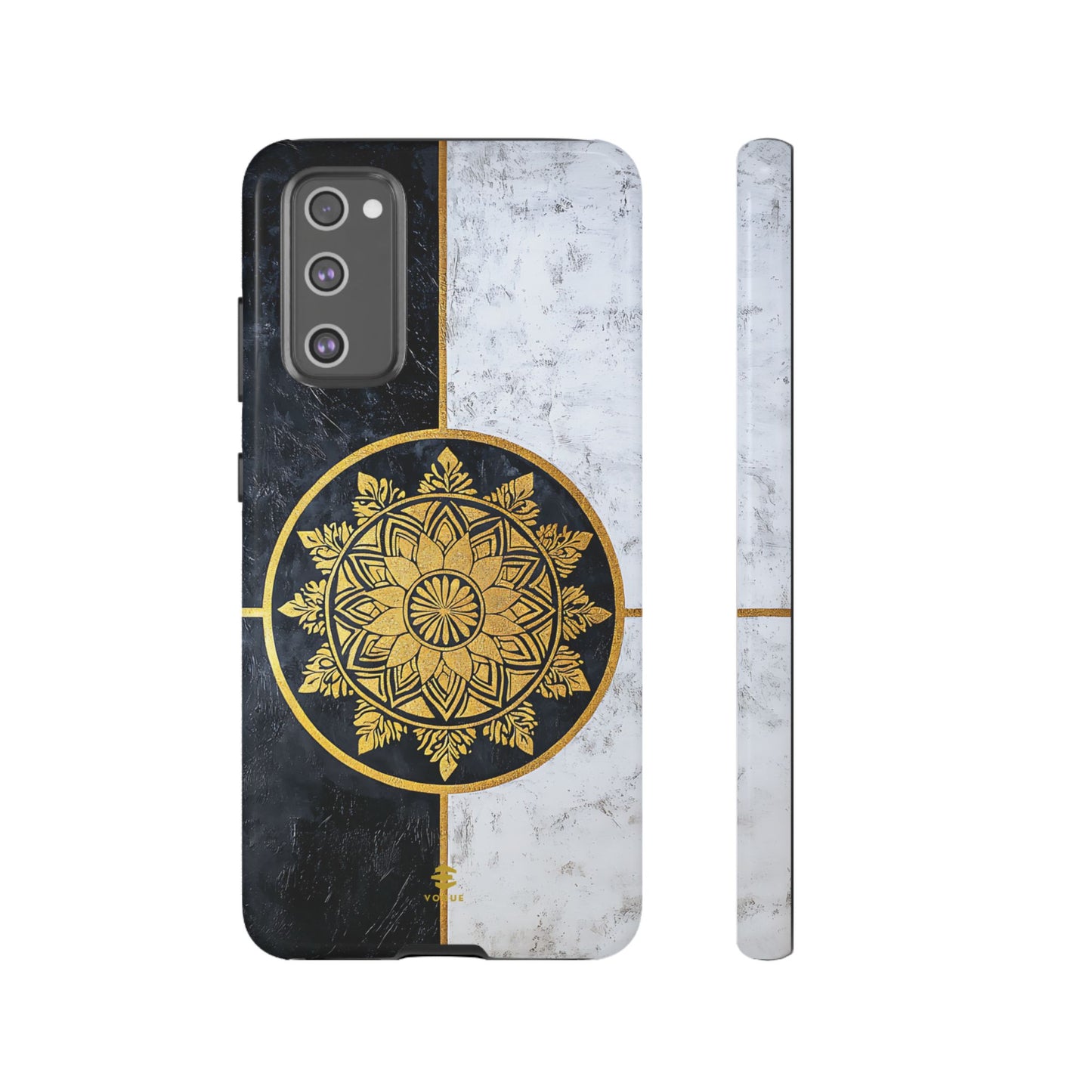 Funda para Samsung con diseño de mandala dorado