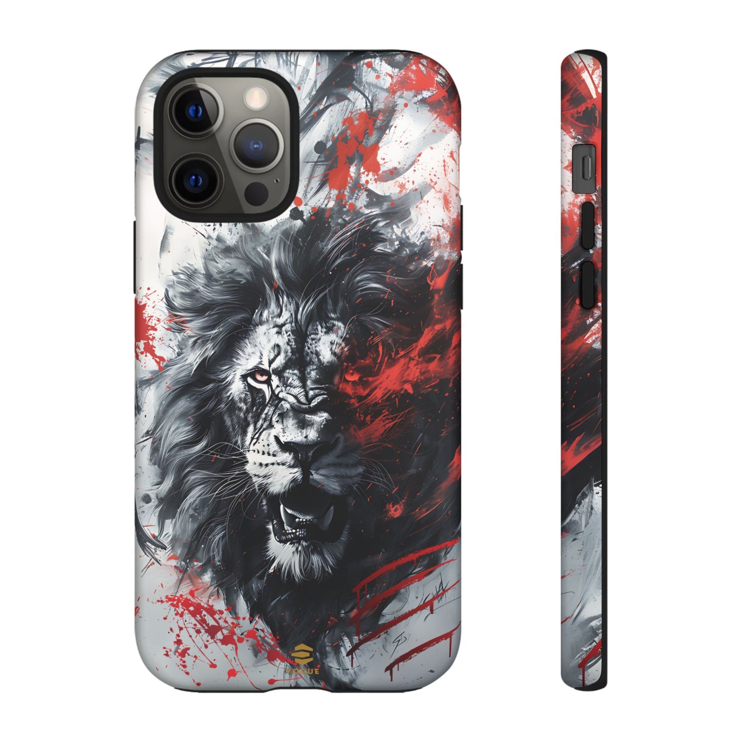 Funda para iPhone con diseño de león rugiente
