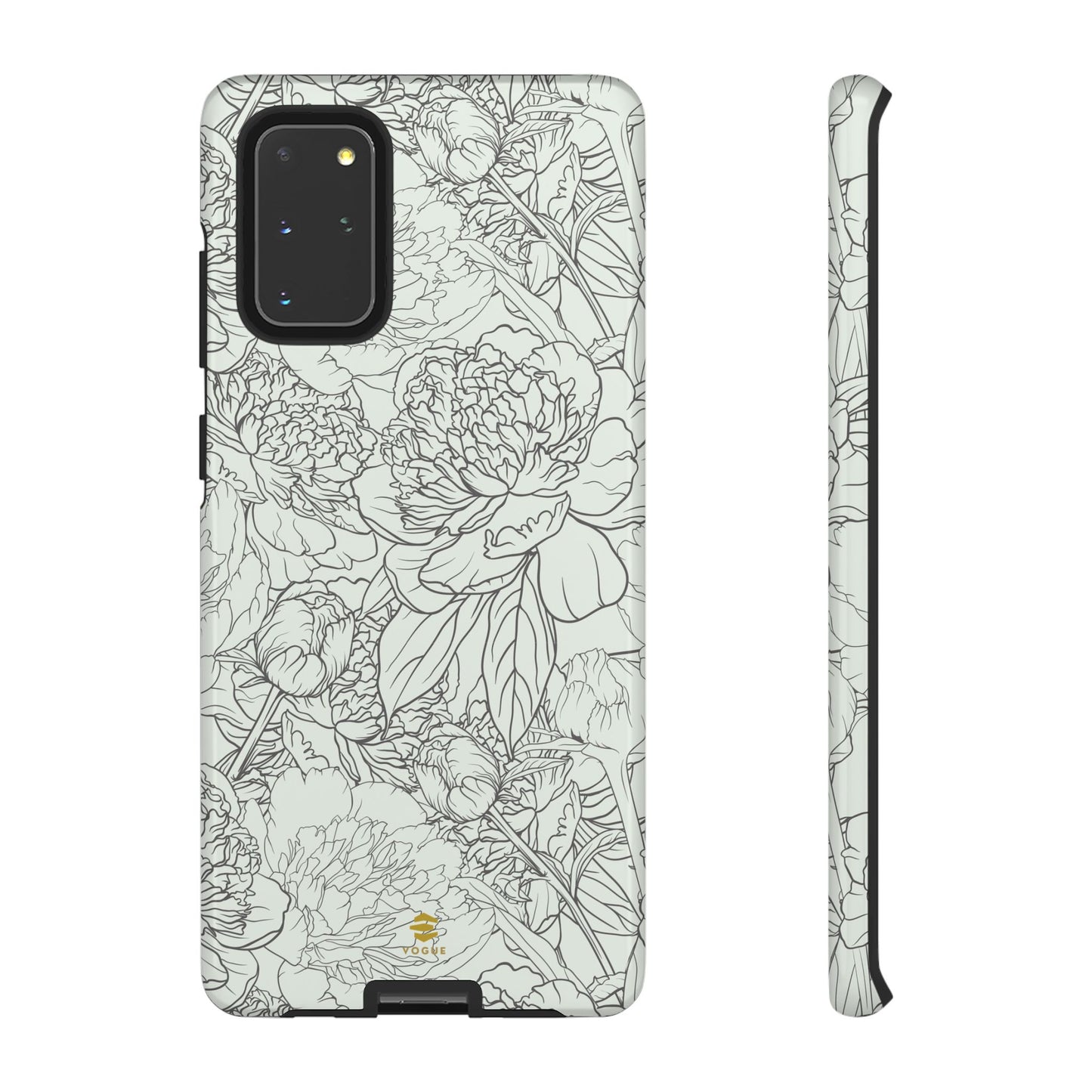Funda para Samsung con diseño de peonías y salvia