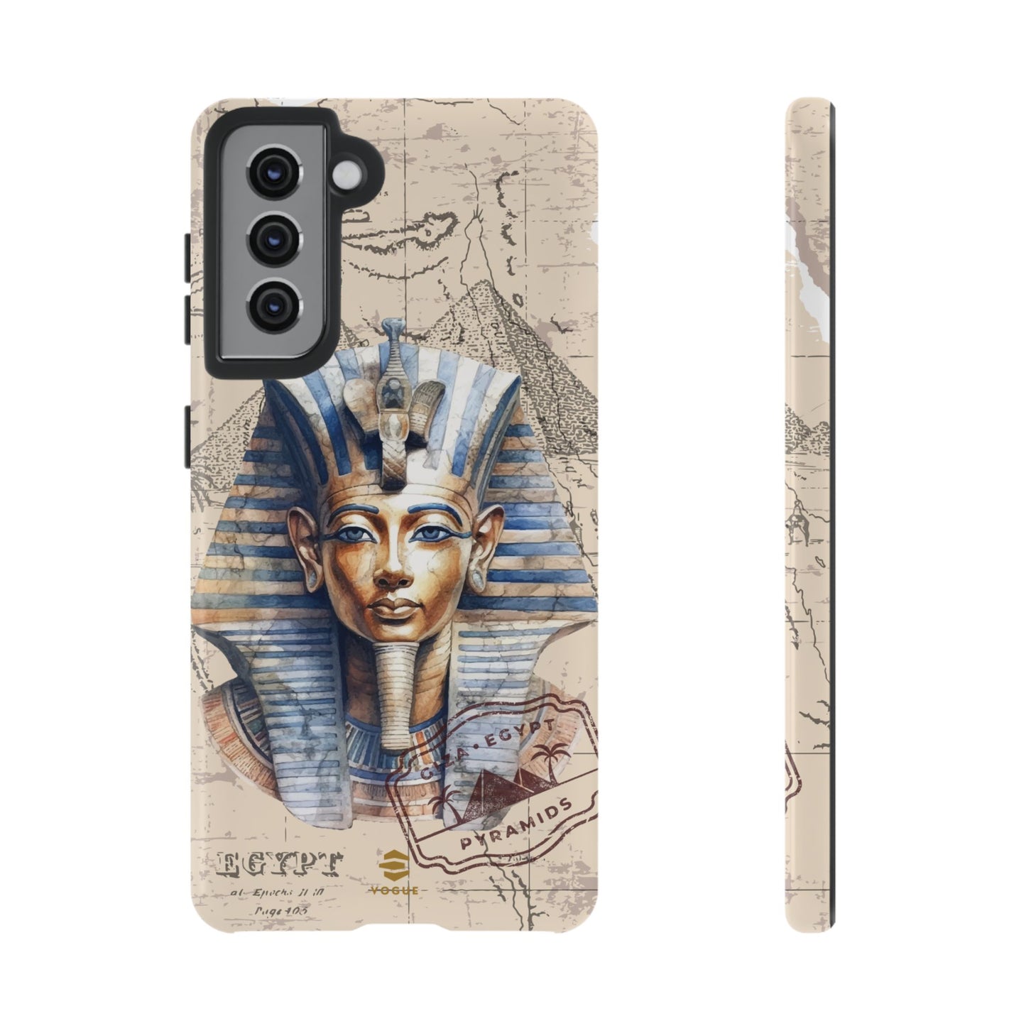 Funda para teléfono Samsung Galaxy con diseño de faraón egipcio