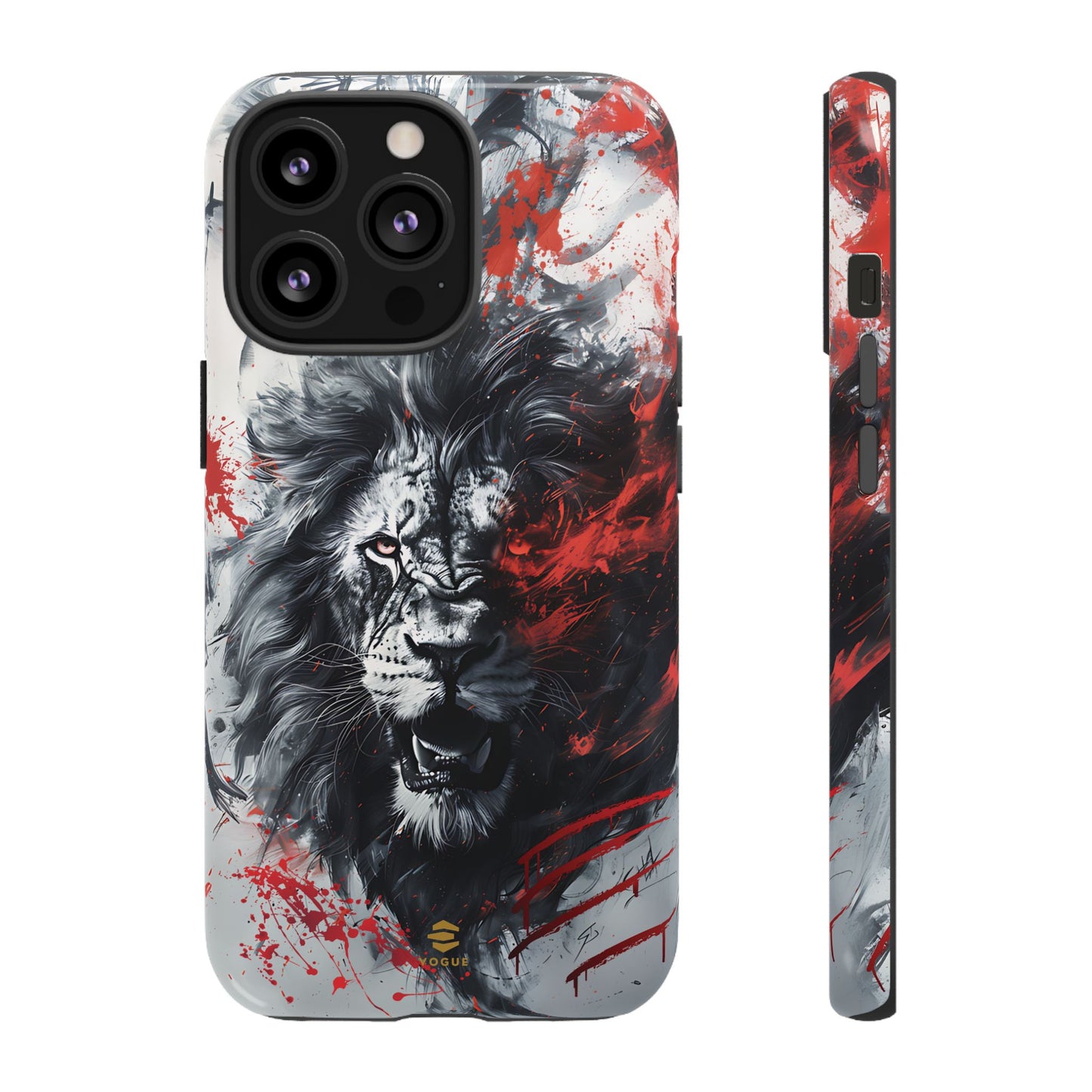 Funda para iPhone con diseño de león rugiente