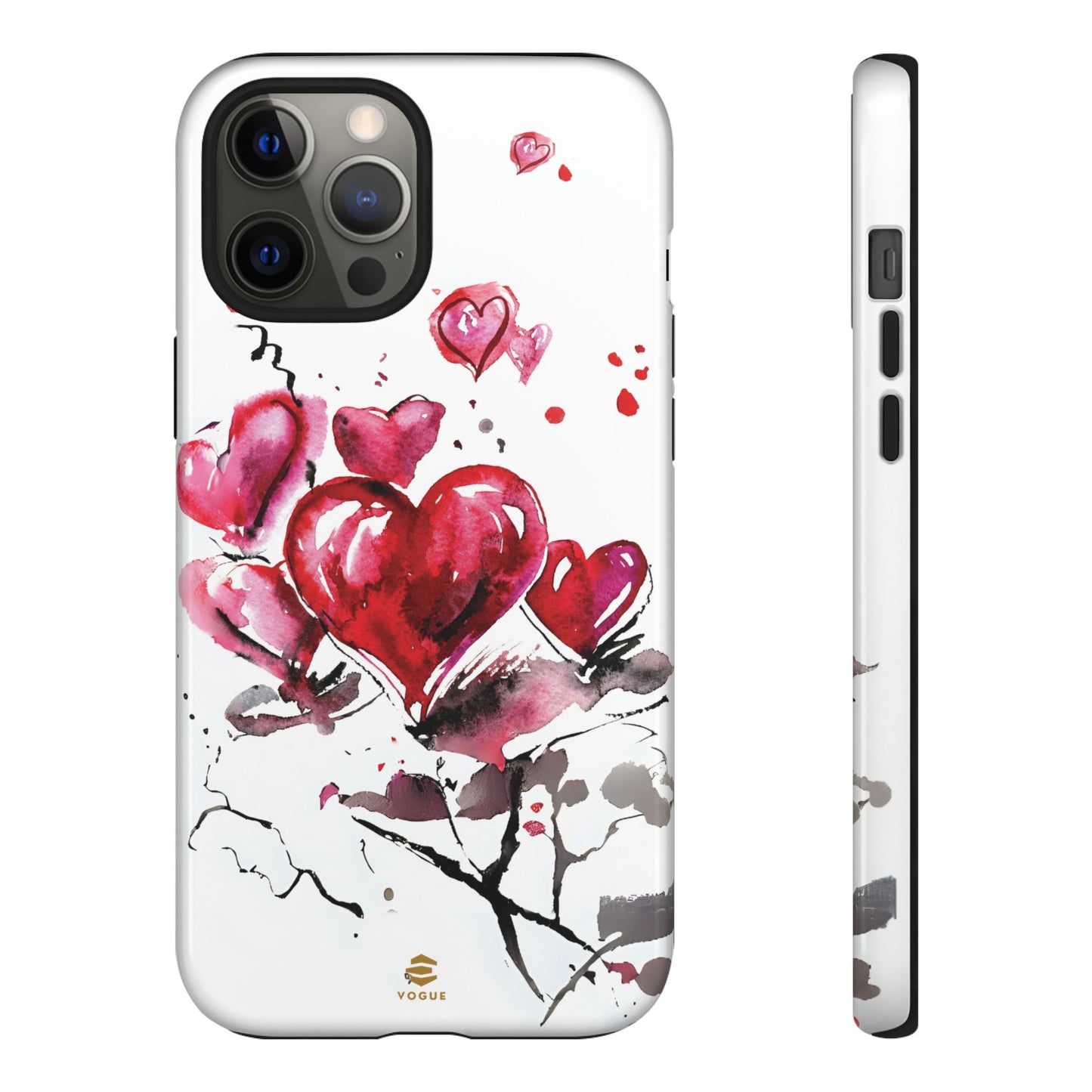Abstract Hearts Art - iPhone Case, Love, Valentine's Day Gift for Her Protective tough Cover