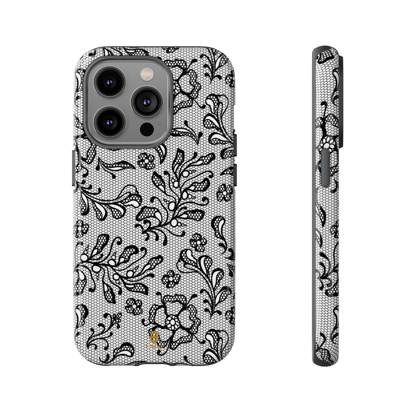 Funda para iPhone con encaje negro