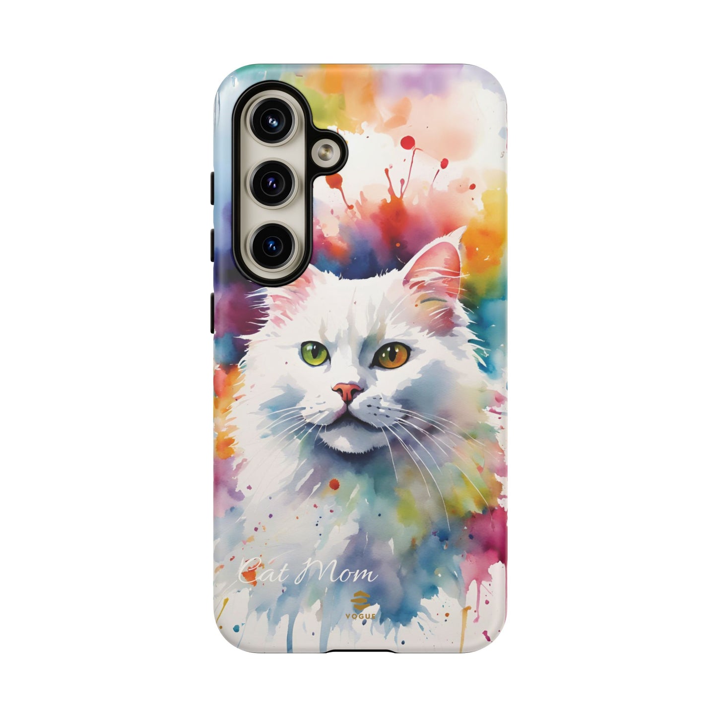 Custom White Cat Samsung Galaxy Tough Phone Case