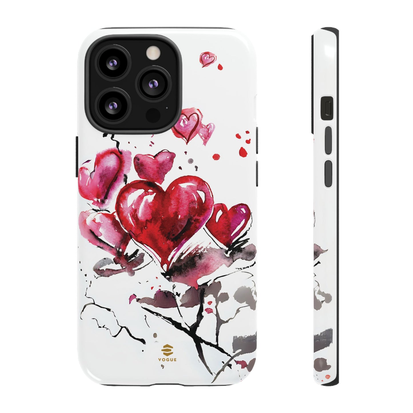 Abstract Hearts Art - iPhone Case, Love, Valentine's Day Gift for Her Protective tough Cover