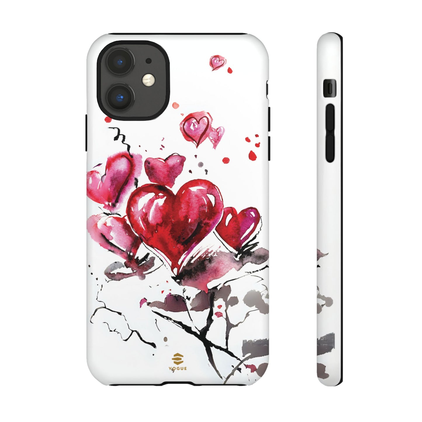 Abstract Hearts Art - iPhone Case, Love, Valentine's Day Gift for Her Protective tough Cover