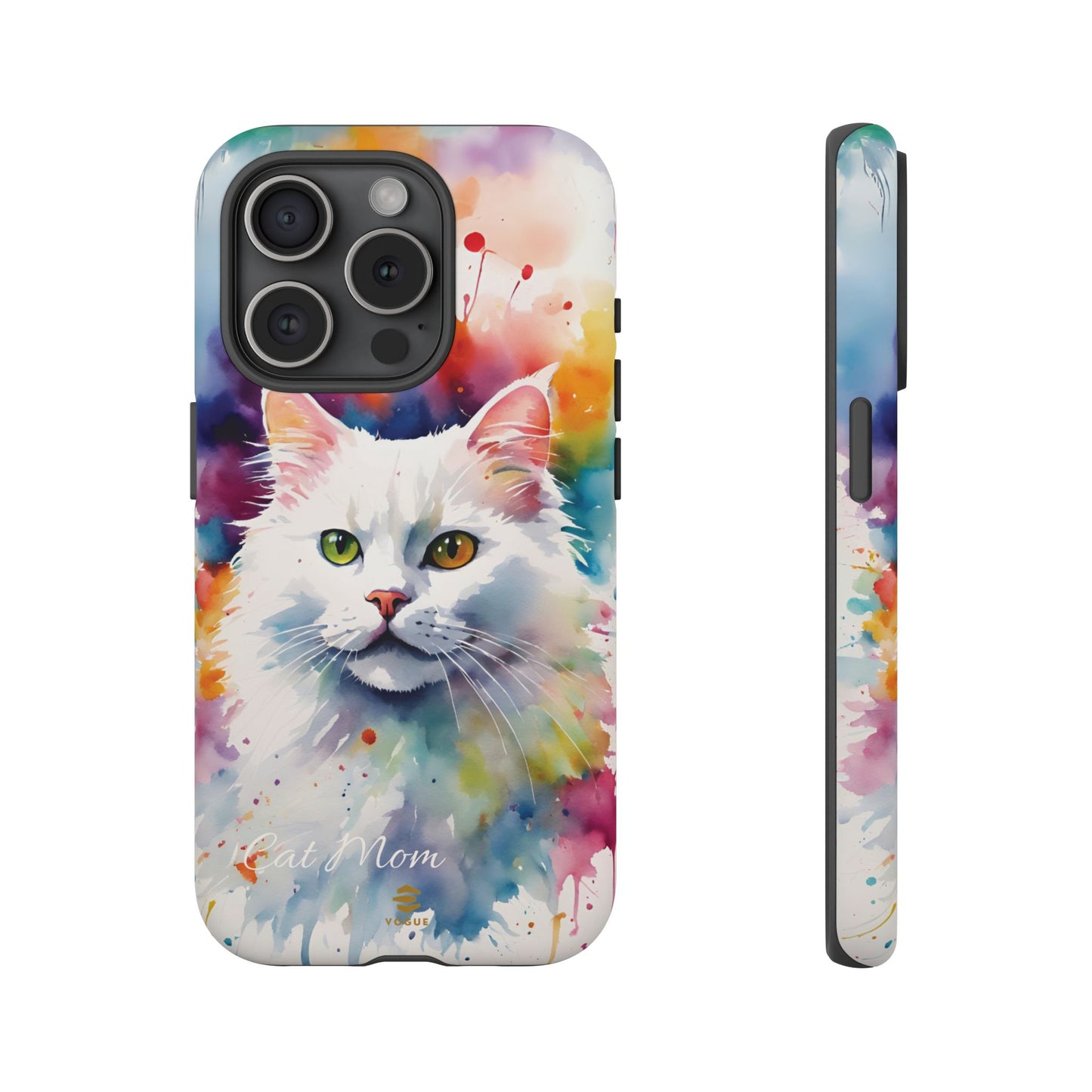 Custom White Cat iPhone Tough Case