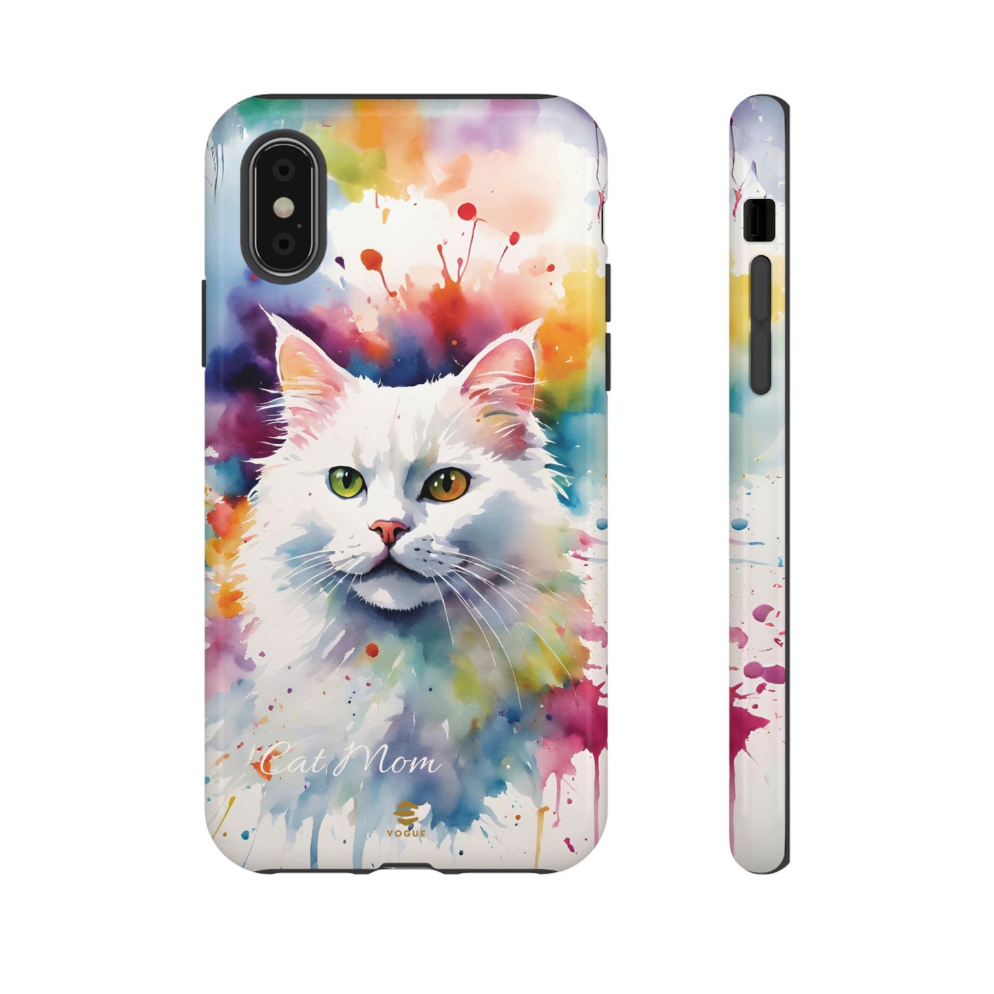 Custom White Cat iPhone Tough Case
