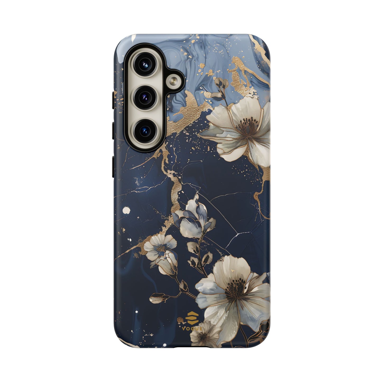 Funda Samsung con diseño floral de mármol
