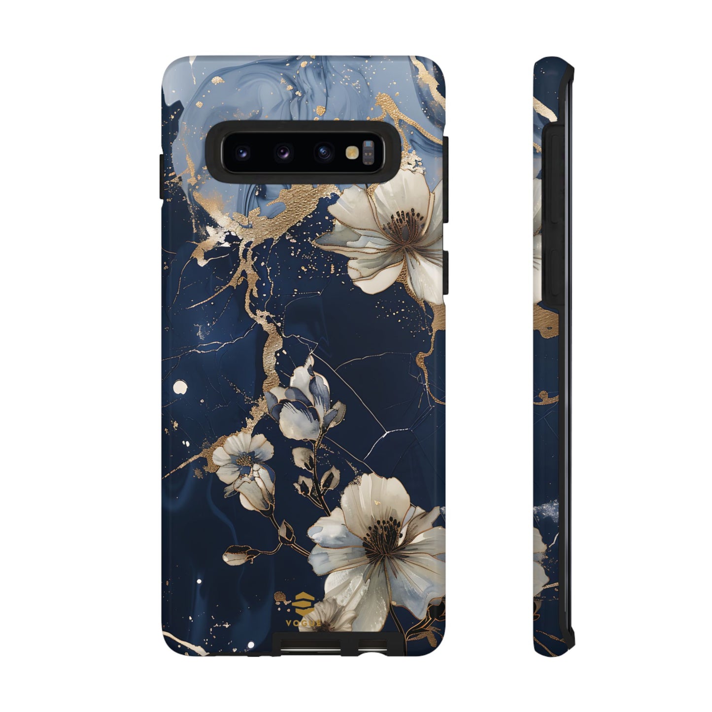 Funda Samsung con diseño floral de mármol