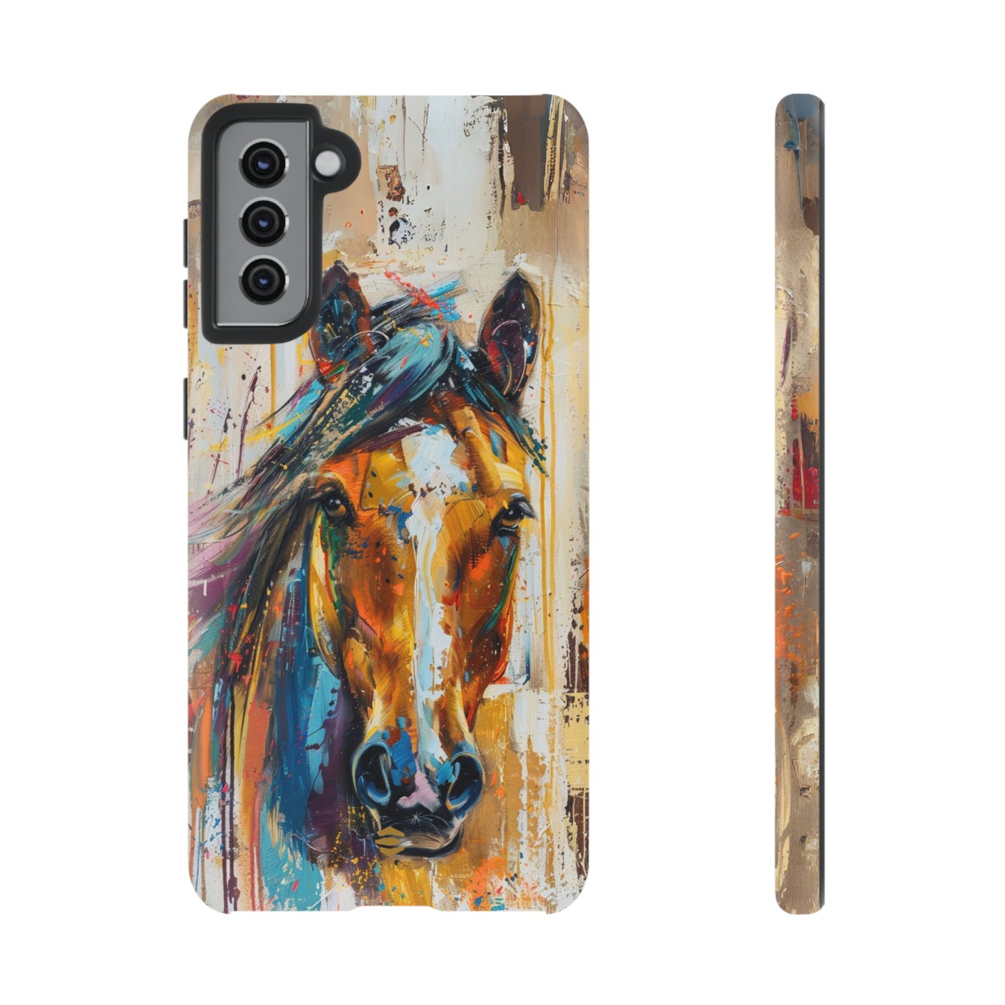 Horse Art Phone Case - Samsung Galaxy - Tough Case - Brown