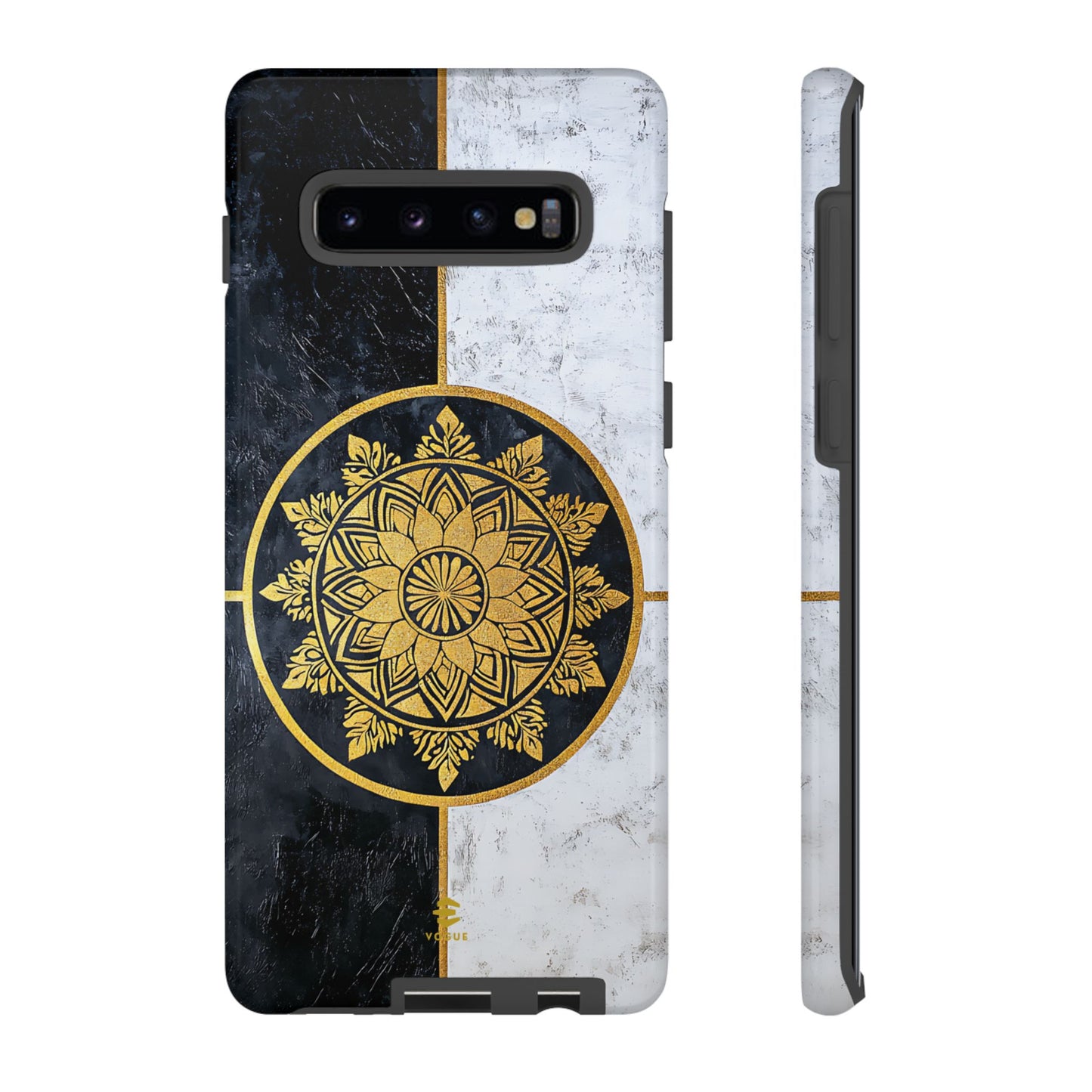 Funda para Samsung con diseño de mandala dorado