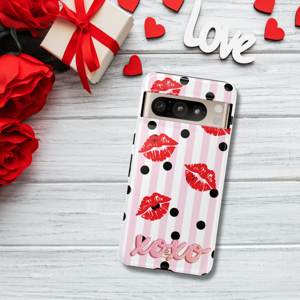 Berry Kiss Phone Case Valentine's day gift for her Google Pixel Tough case